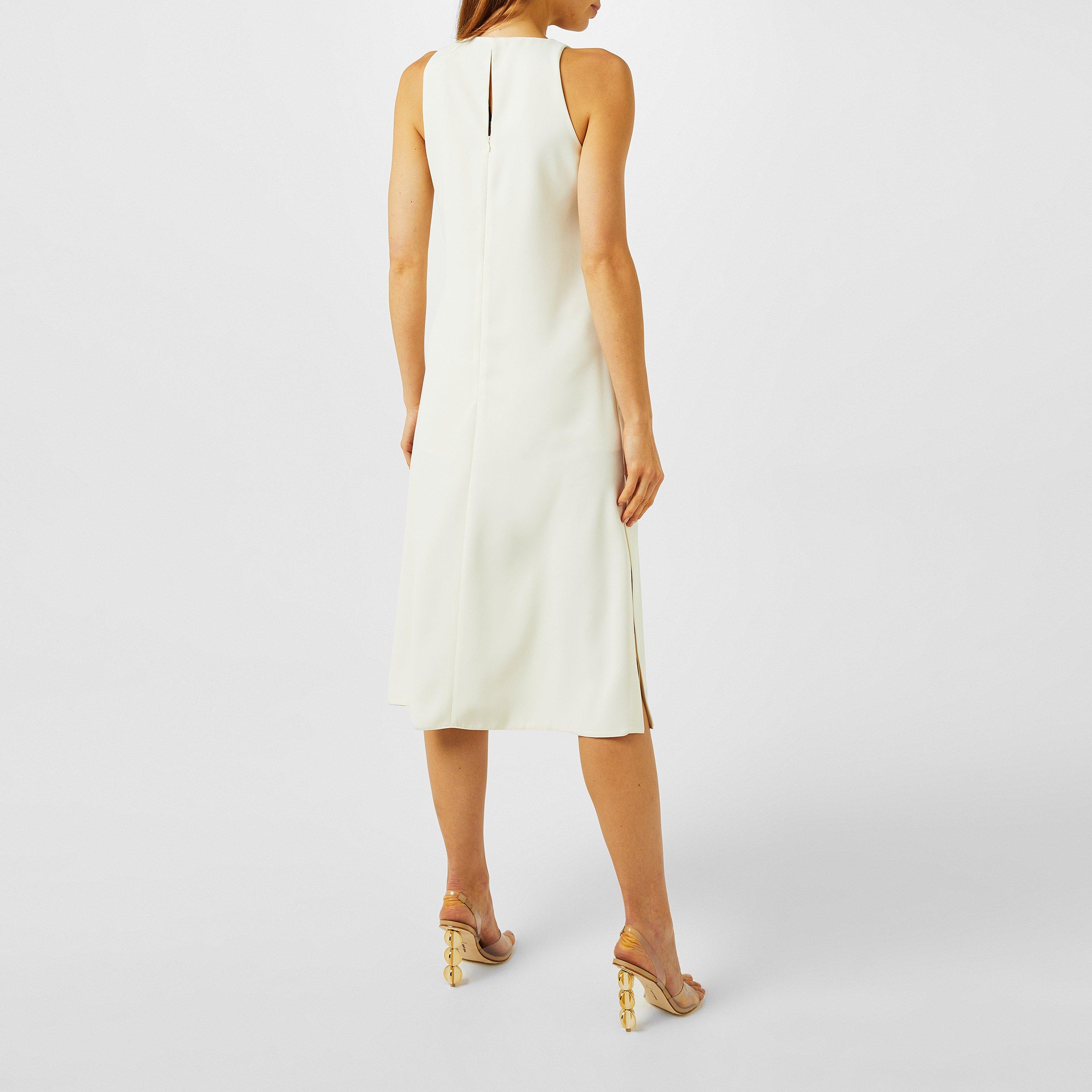 Wool White 001 - Marella - Women's Battage Midi Dress - 3