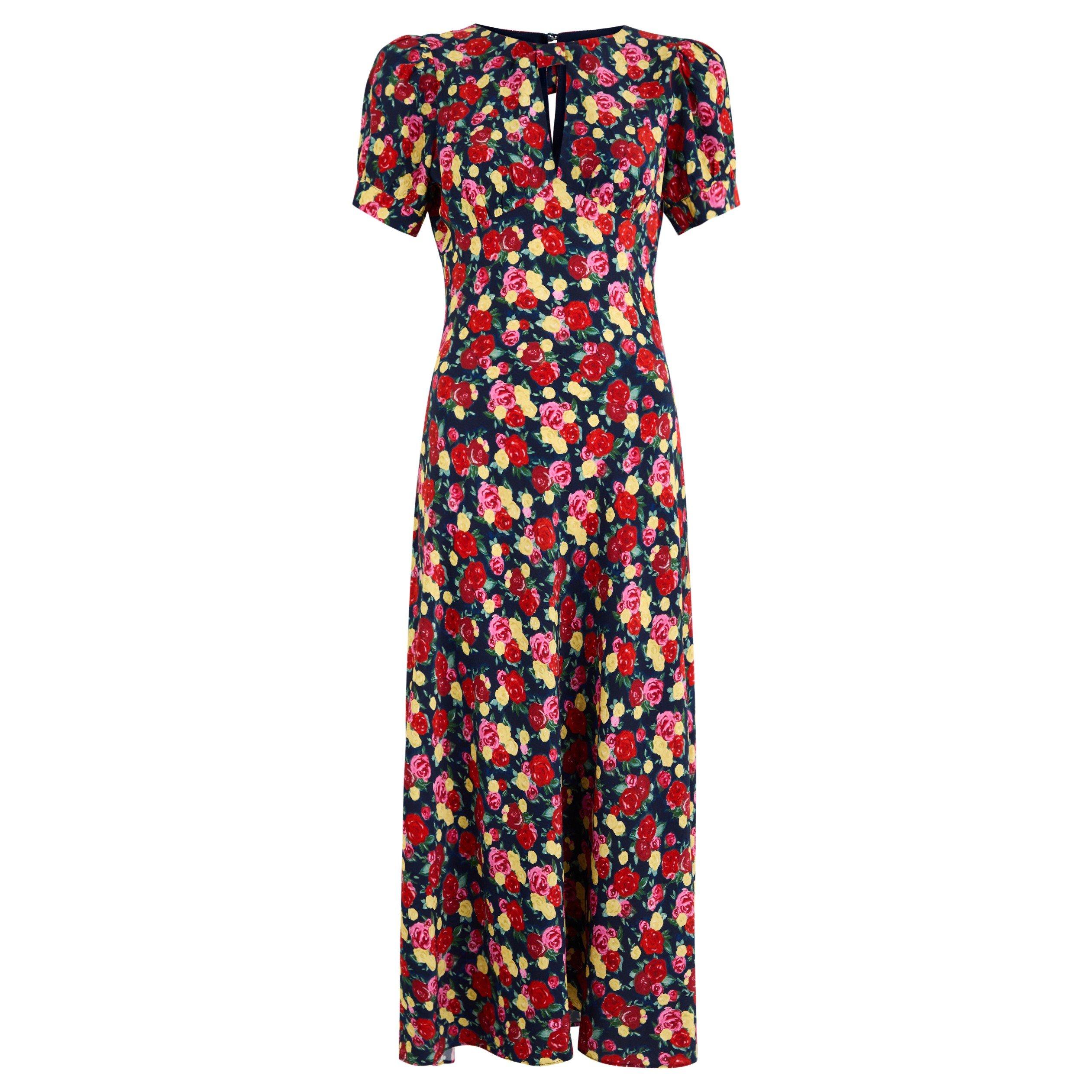 RED AND OTHER - KITRI - LD GWENDOLYN FLORAL DRESS