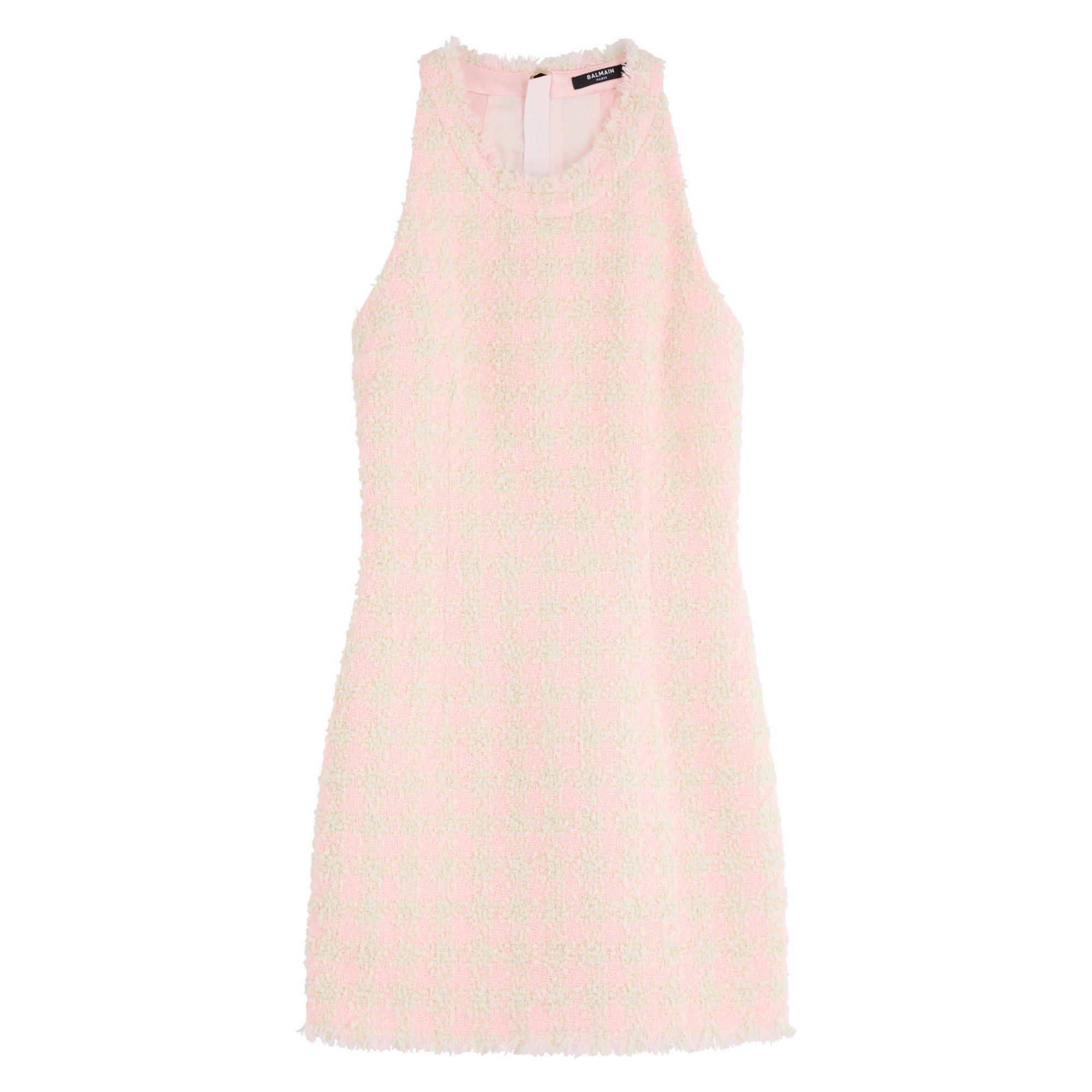 BEIGE AND OTHER - Balmain - HLTRNK TWEED SHORT DRESS