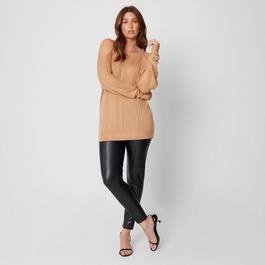 Be You Ladies Cold Shoulder Fine Knit Jumper