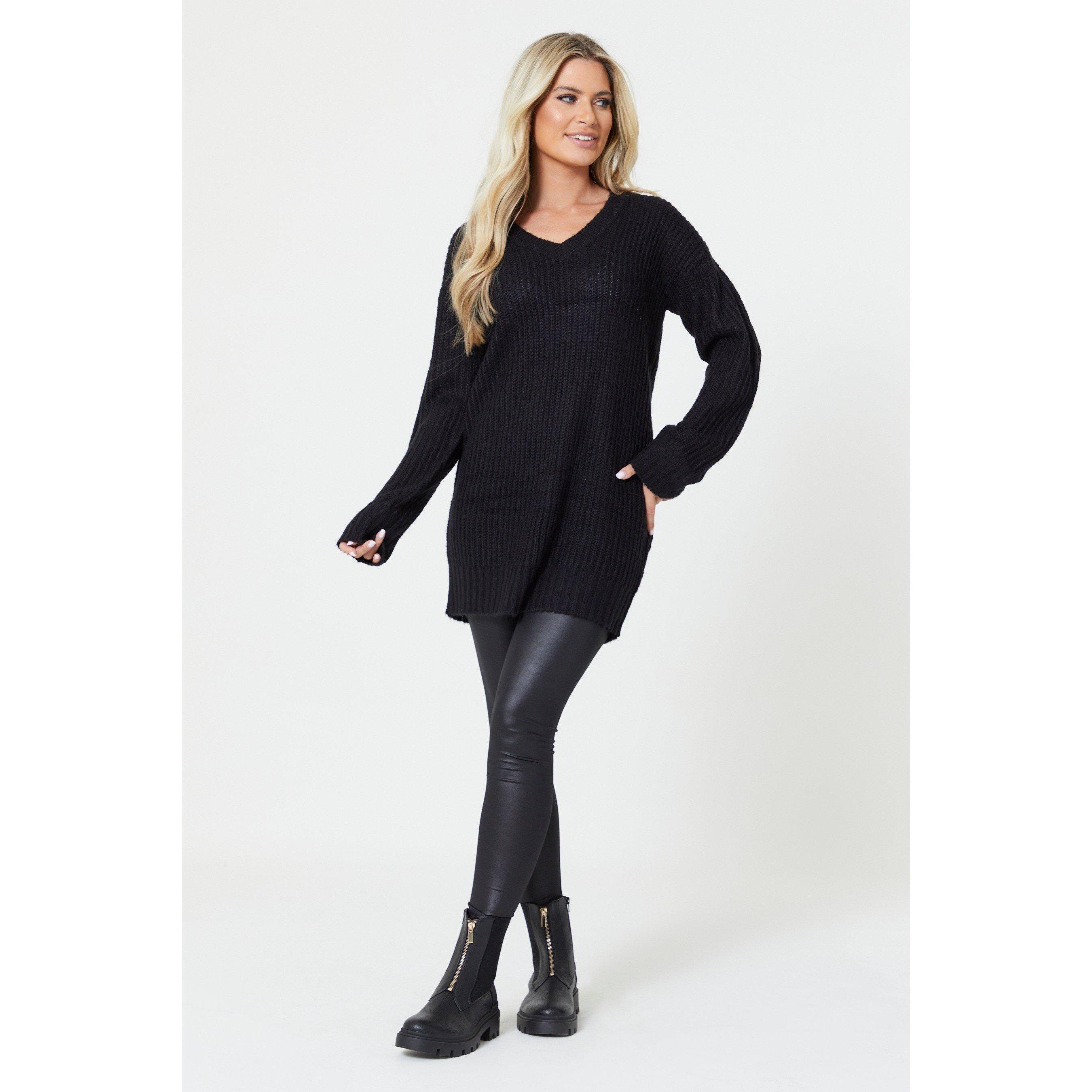 Schwarz - Be You - V-Neck Jumper Womens - 5