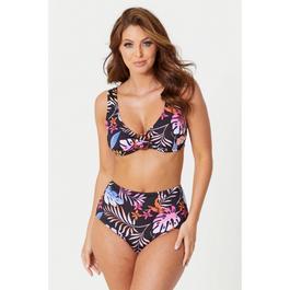 Be You Studio Palm Print Triangle Bikini Top