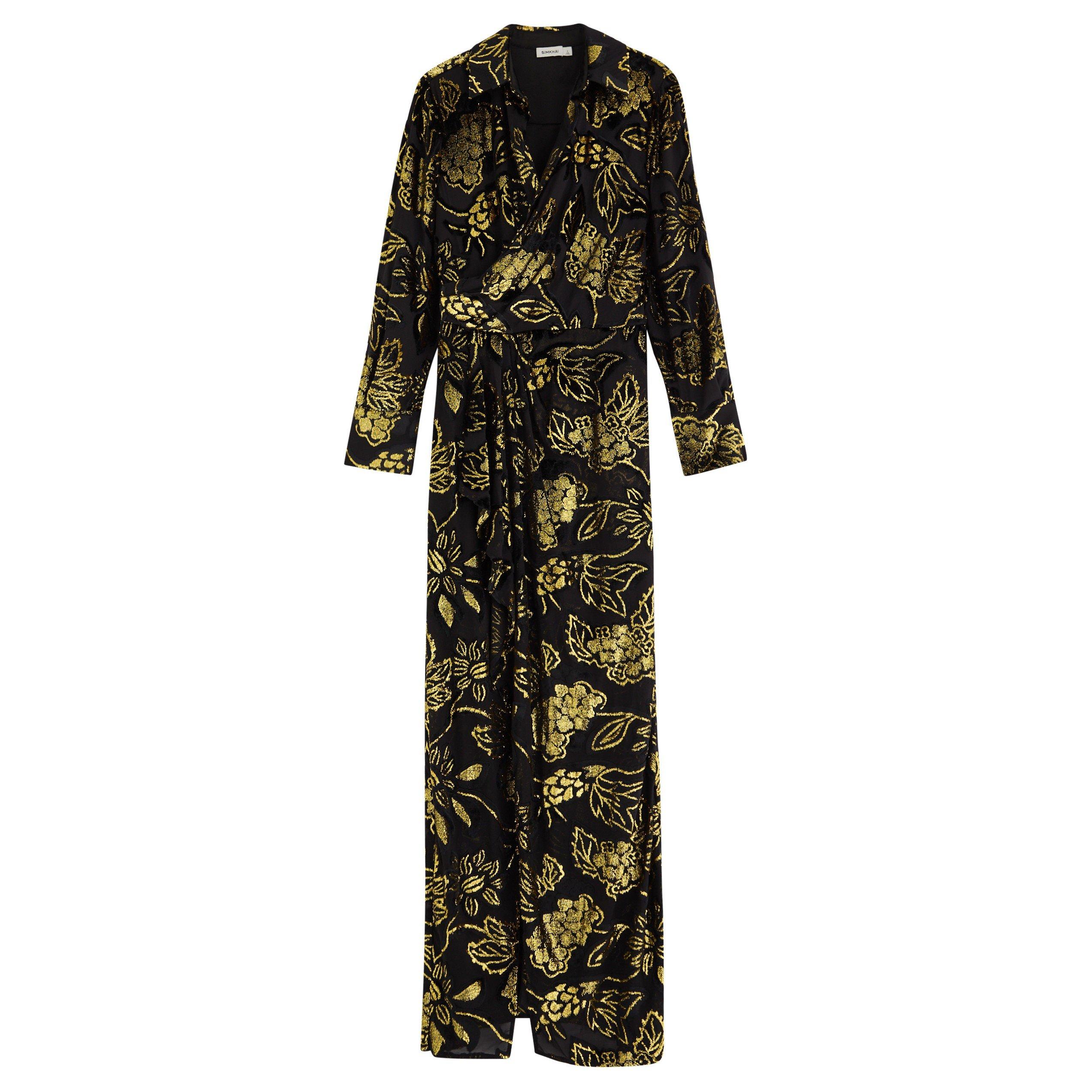 GOLD AND OTHER - Jonathan Simkhai - LD LS MARZIA PRINT GOWN