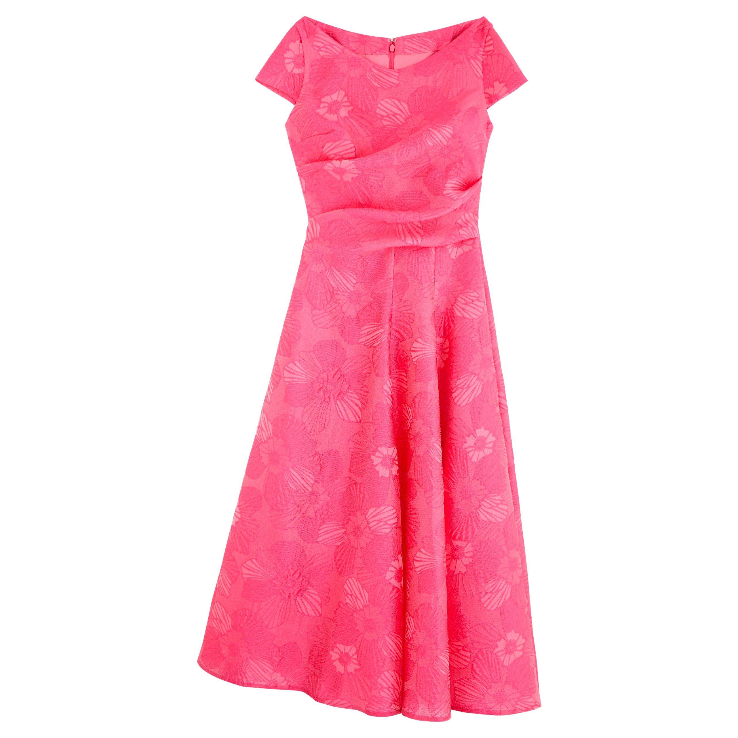 PINK - Talbot Runhof - MD SS FLORAL DRESS