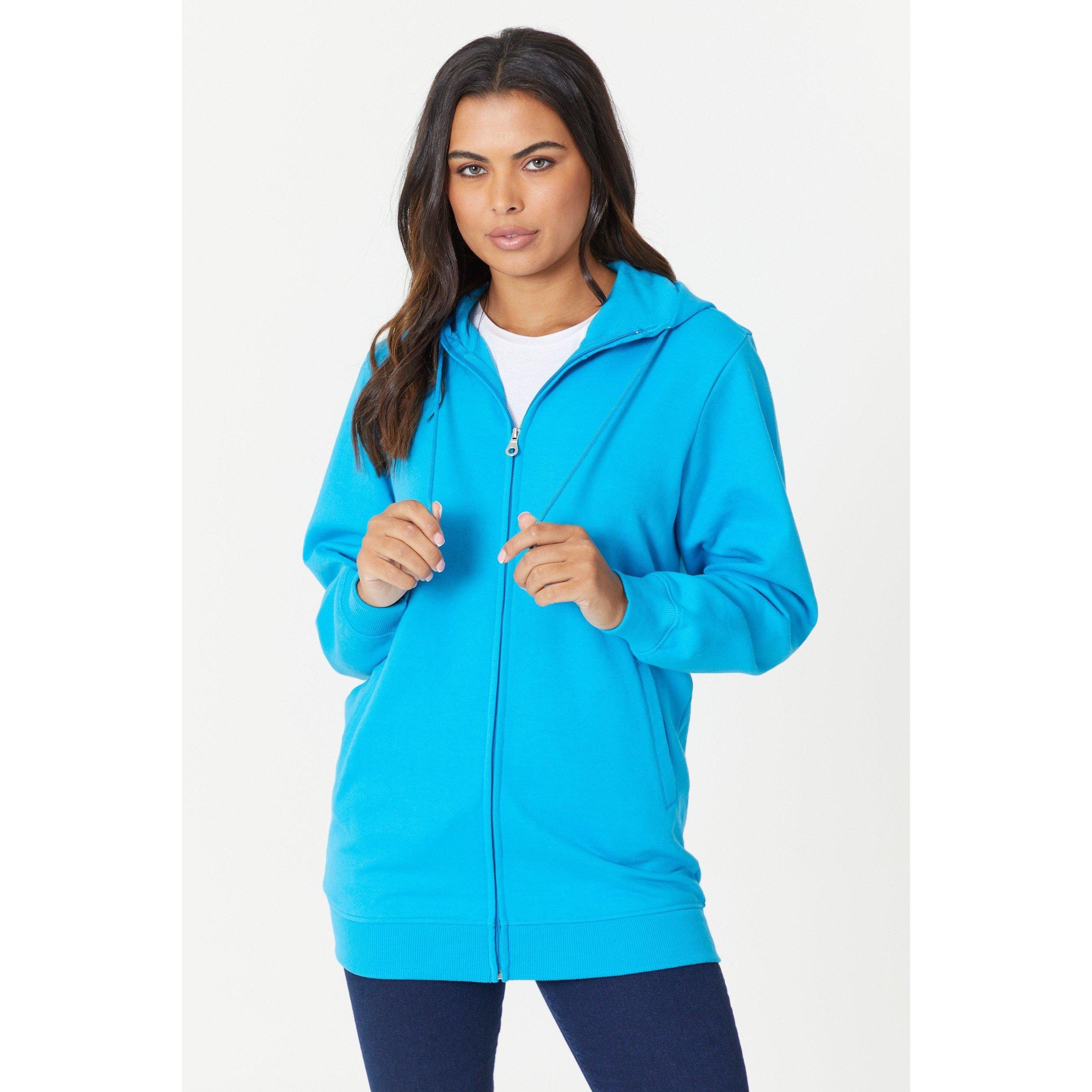Be You Zip Through Longline Hoodie Zip Hoodies Sports Direct