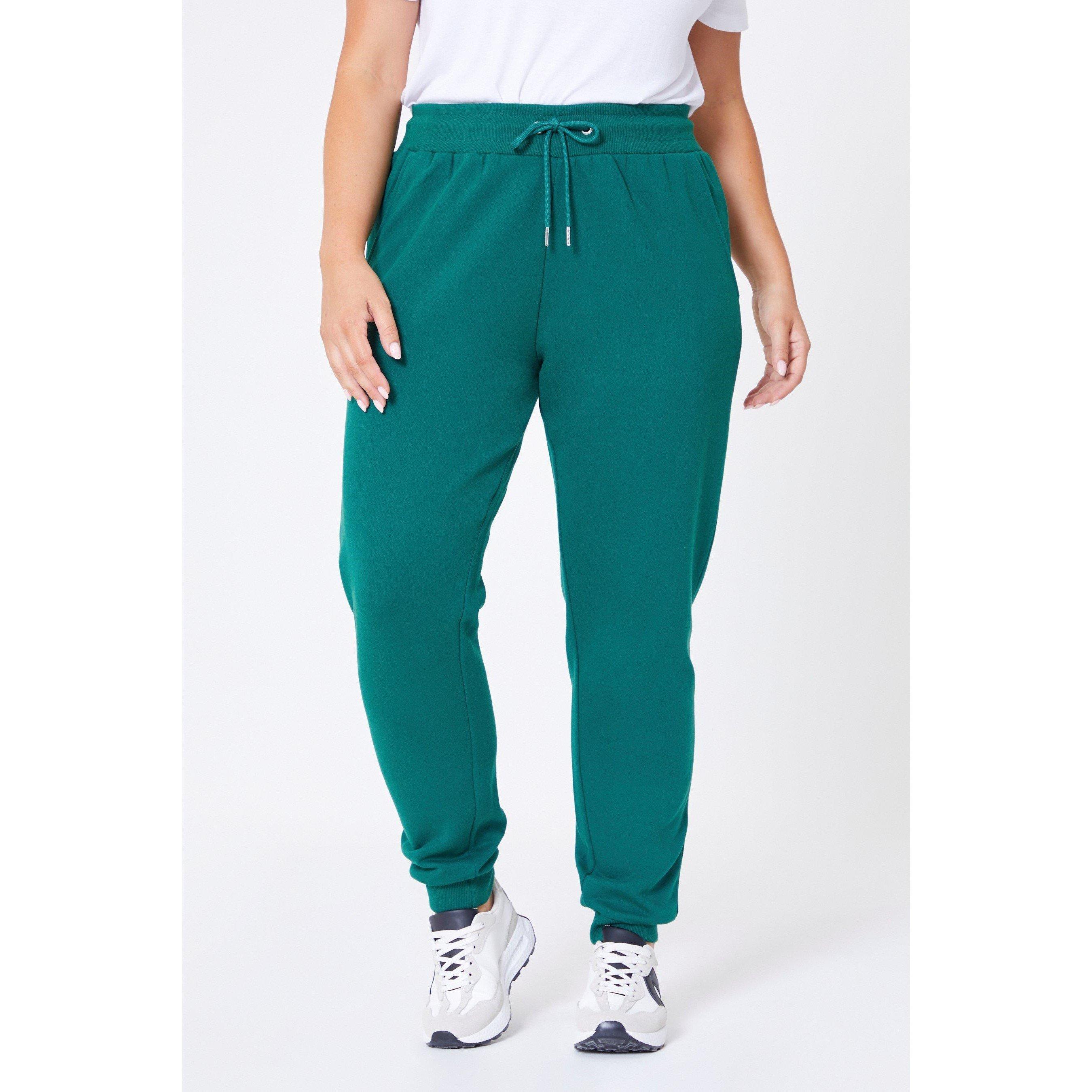 Green - Be You - Women's Basic Open Hem Fleece Joggers - 1