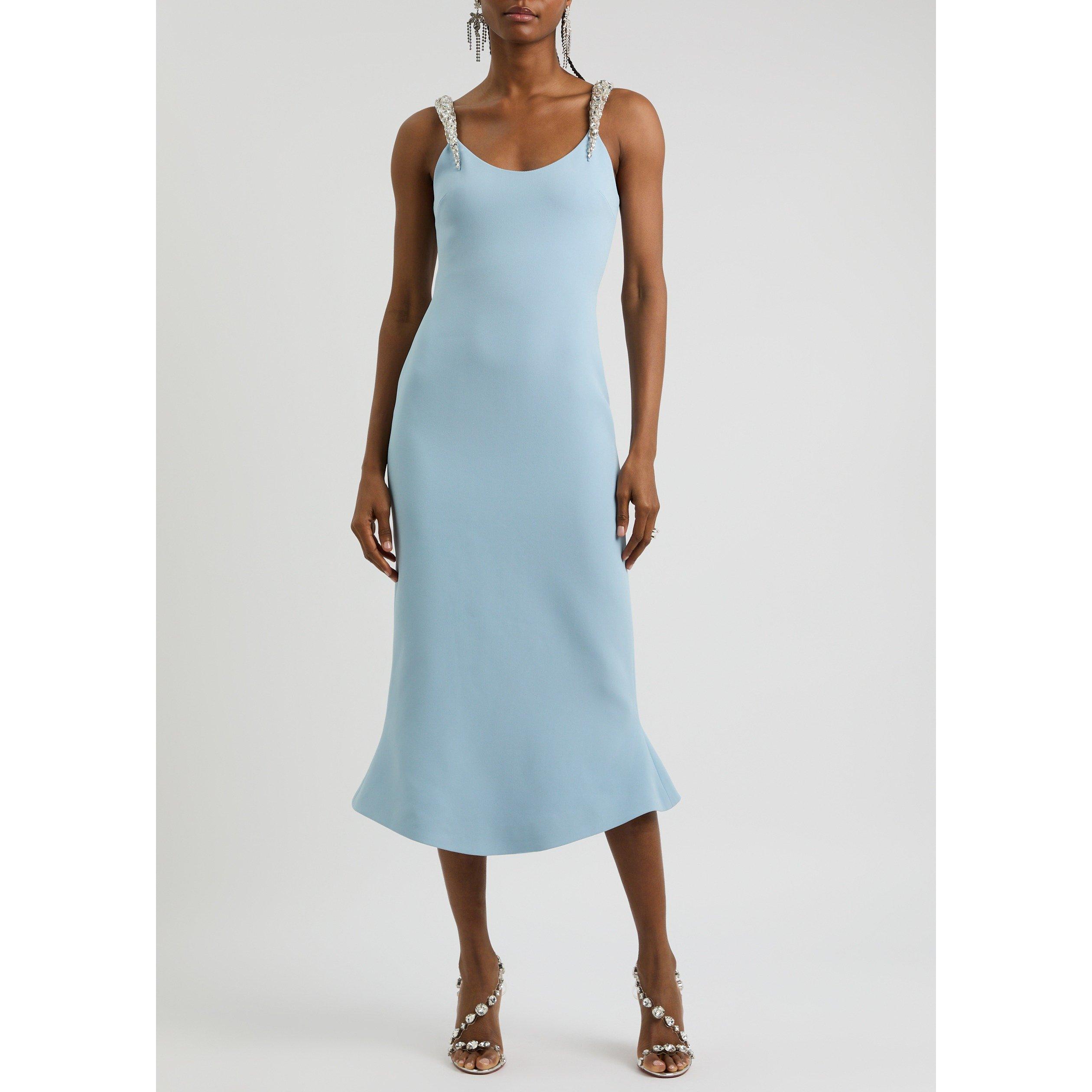 BLUE AND OTHER - David Koma - CRYSTAL CLAW EMBR MIDI DRESS - 2