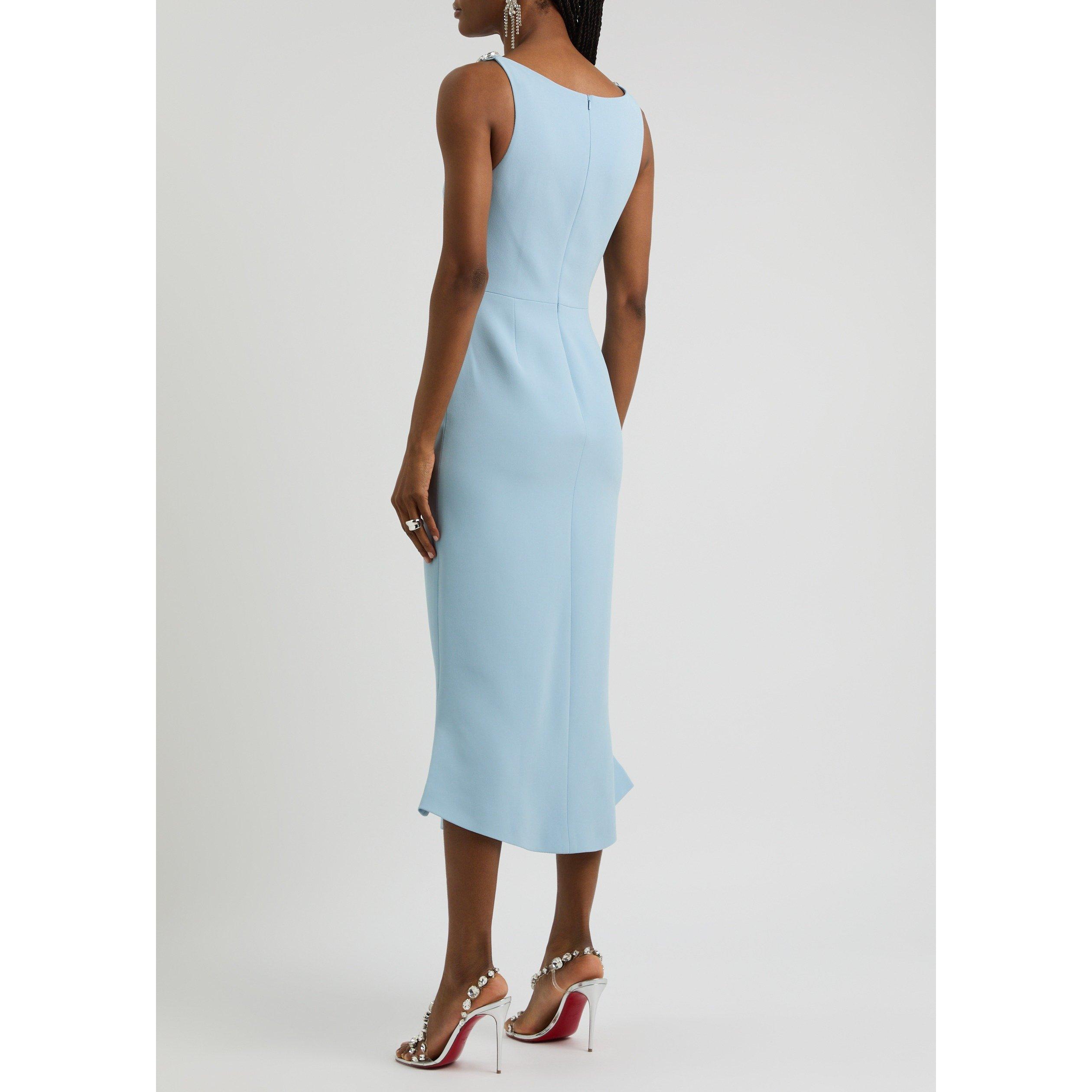 BLUE AND OTHER - David Koma - CRYSTAL CLAW EMBR MIDI DRESS - 3