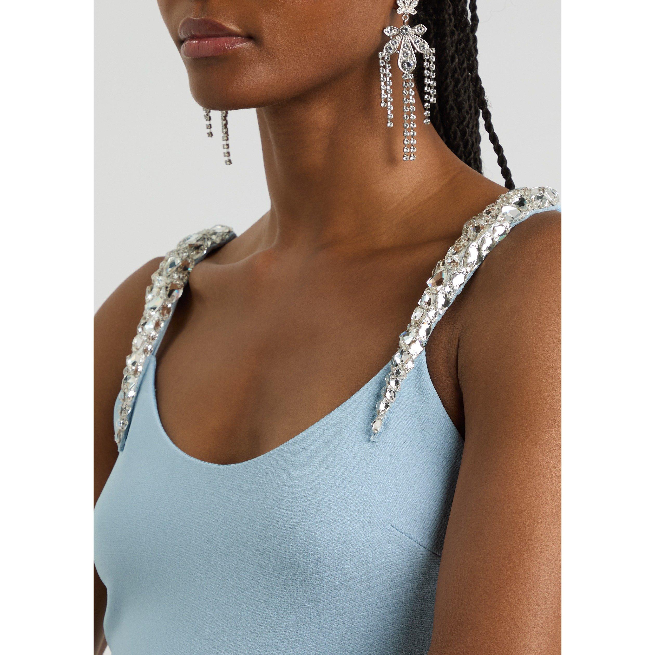 BLUE AND OTHER - David Koma - CRYSTAL CLAW EMBR MIDI DRESS - 4