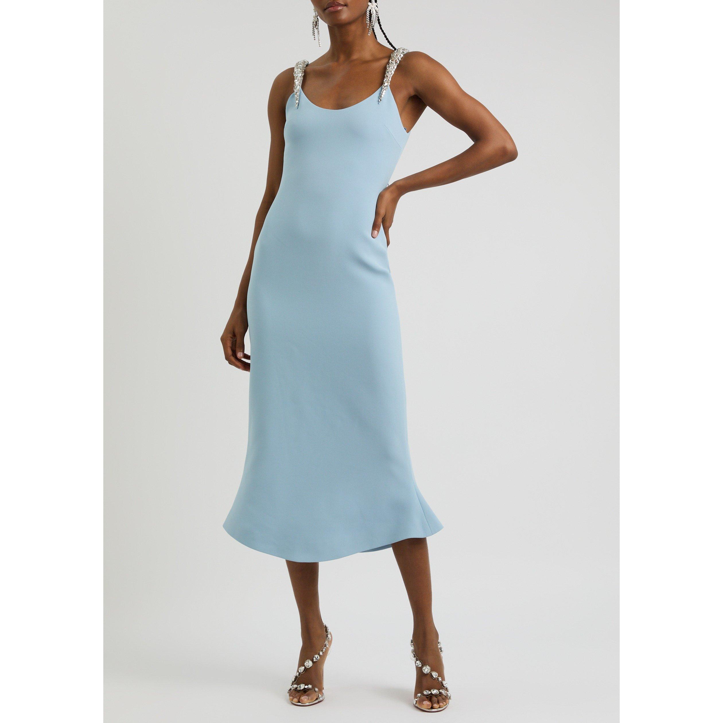 BLUE AND OTHER - David Koma - CRYSTAL CLAW EMBR MIDI DRESS - 5