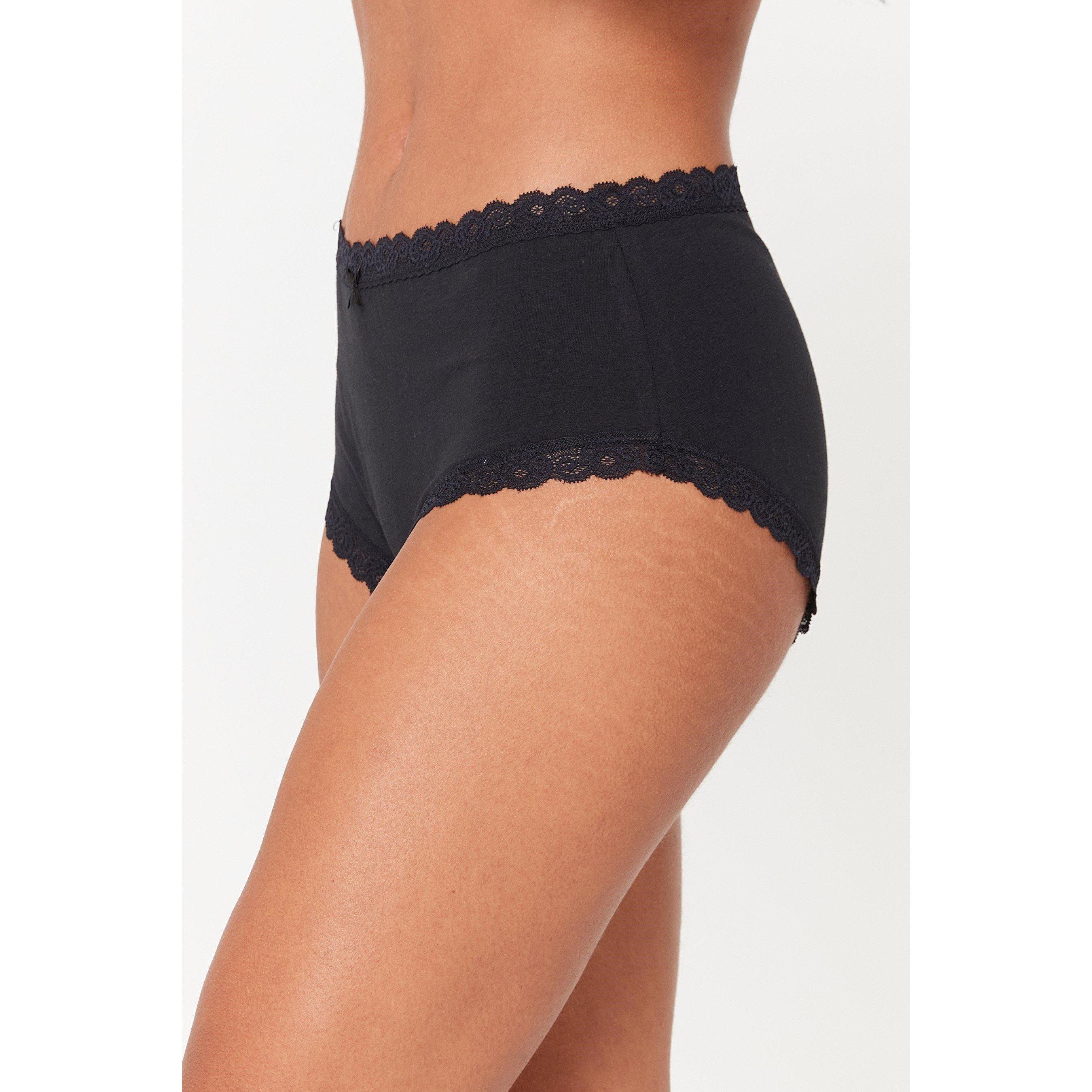 Black/White/Nud - Be You - Lace Trim Boy Shorts - 5