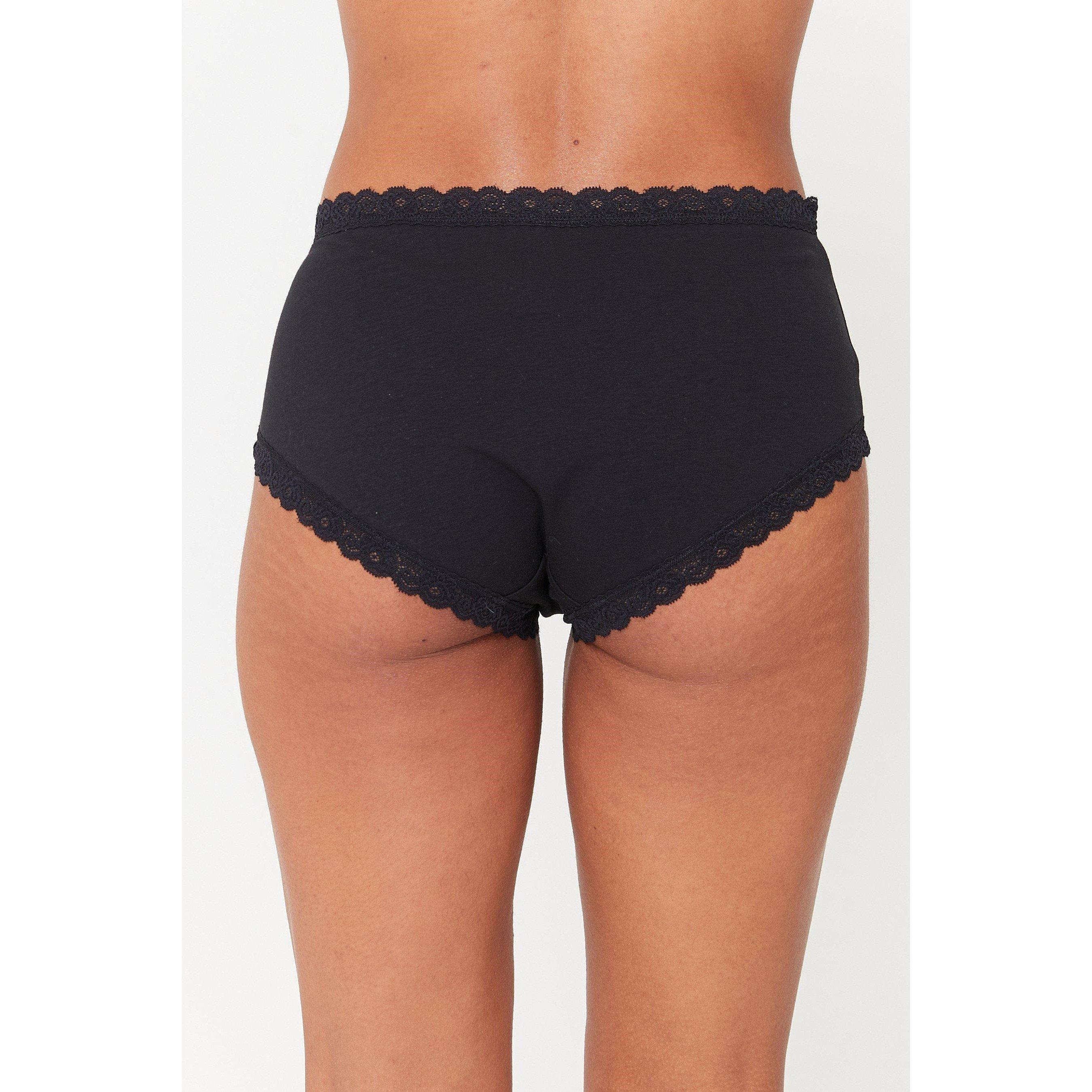 Black/White/Nud - Be You - Lace Trim Boy Shorts - 6