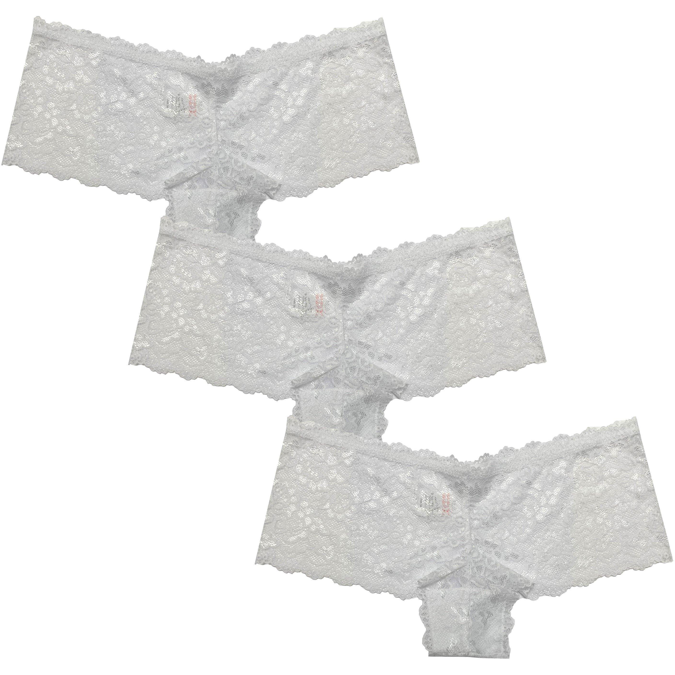 White - Be You - 3 Pack Lace Frenchie Briefs - 1