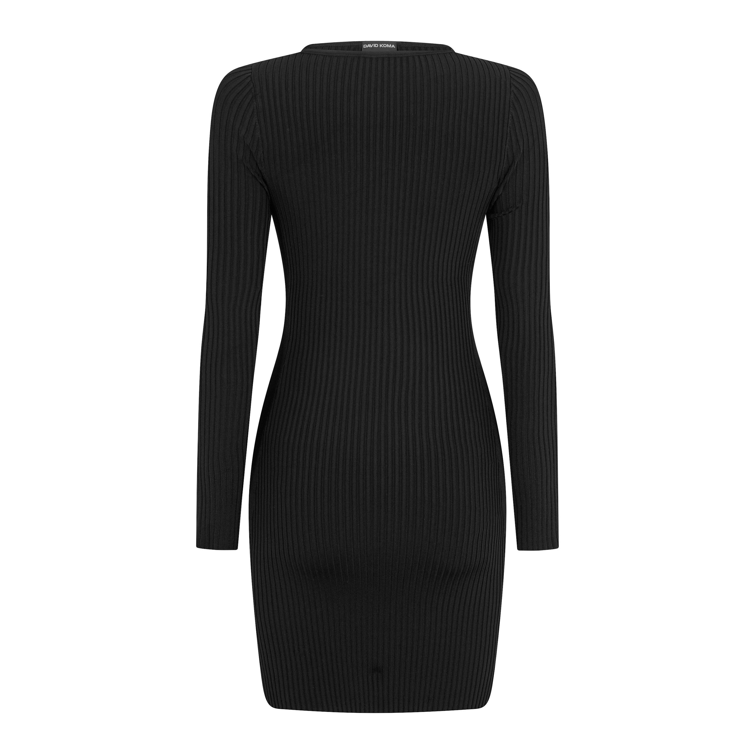 BLACK - David Koma - CRYSTAL BUCKLE MINI DRESS - 2