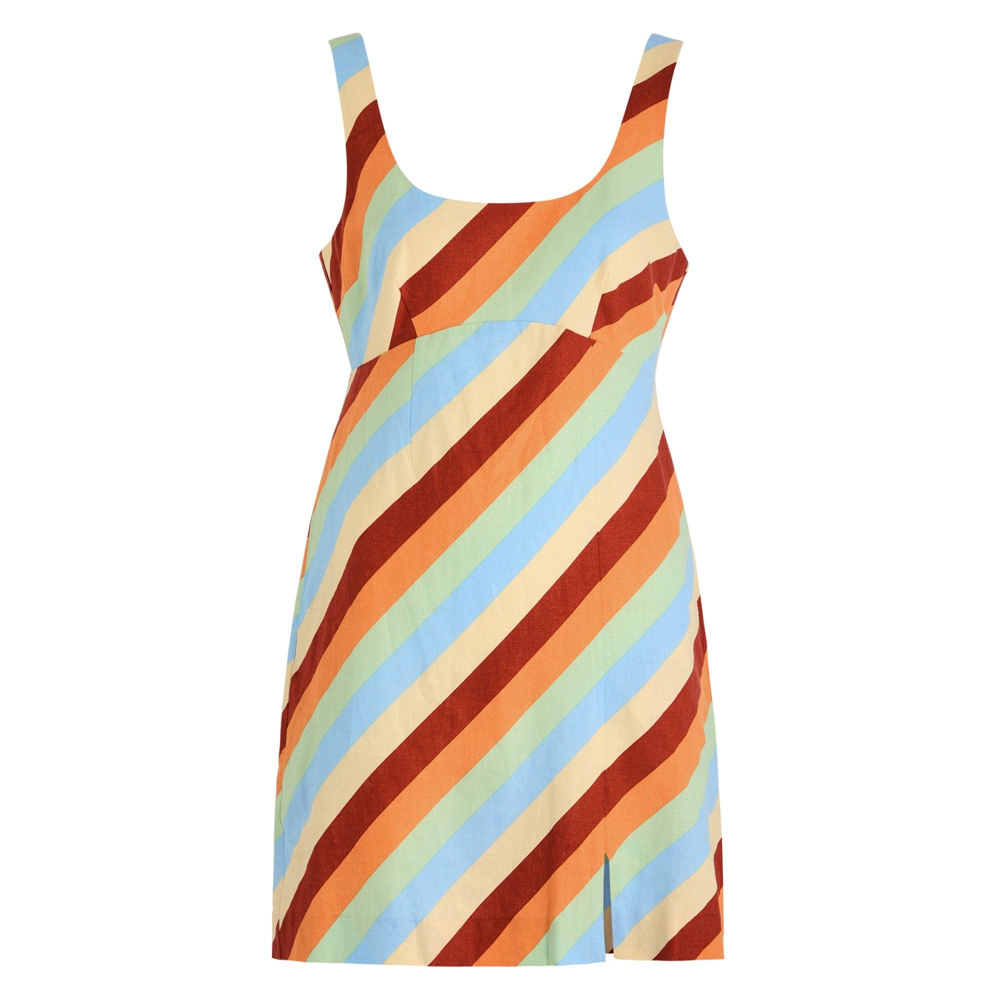 MULTICOLOURED - KITRI - SD CONNIE MULTI STRIPE MINI DR