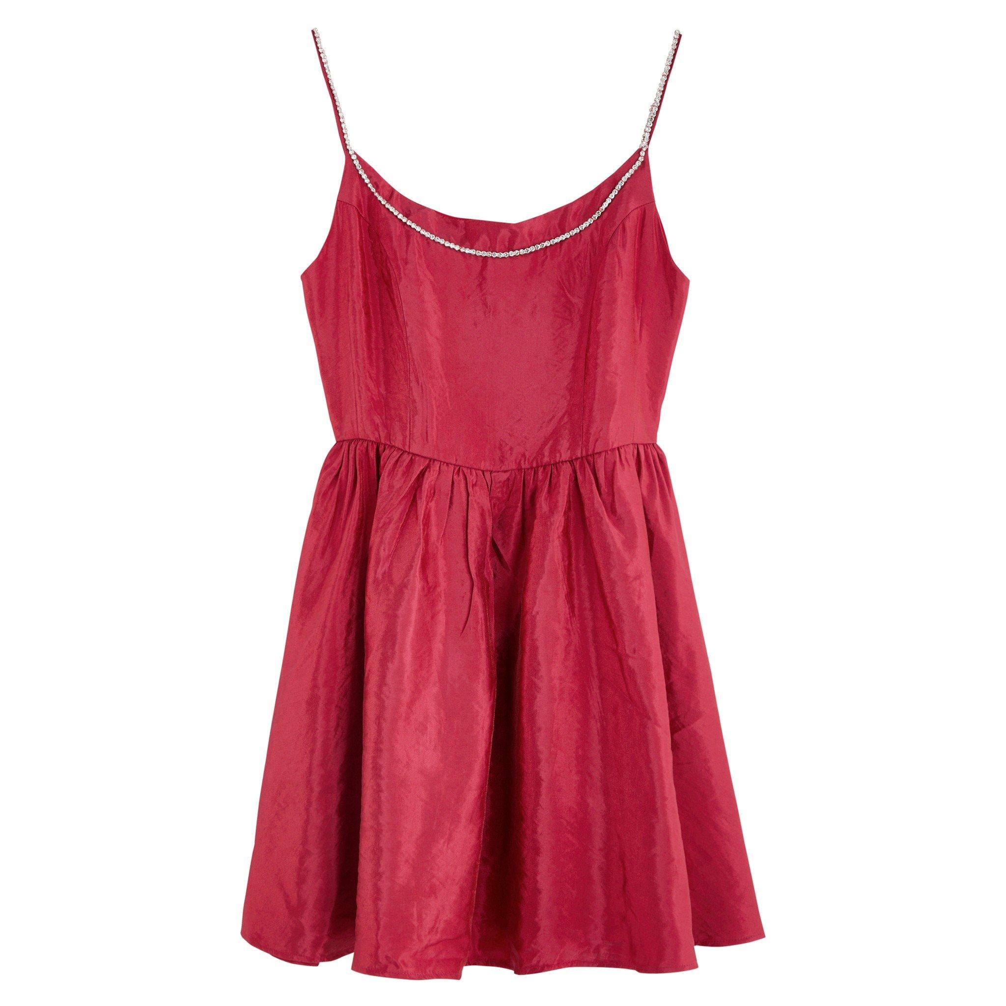 RED - Sister Jane - Women's Rene Gem Satin Mini Dress