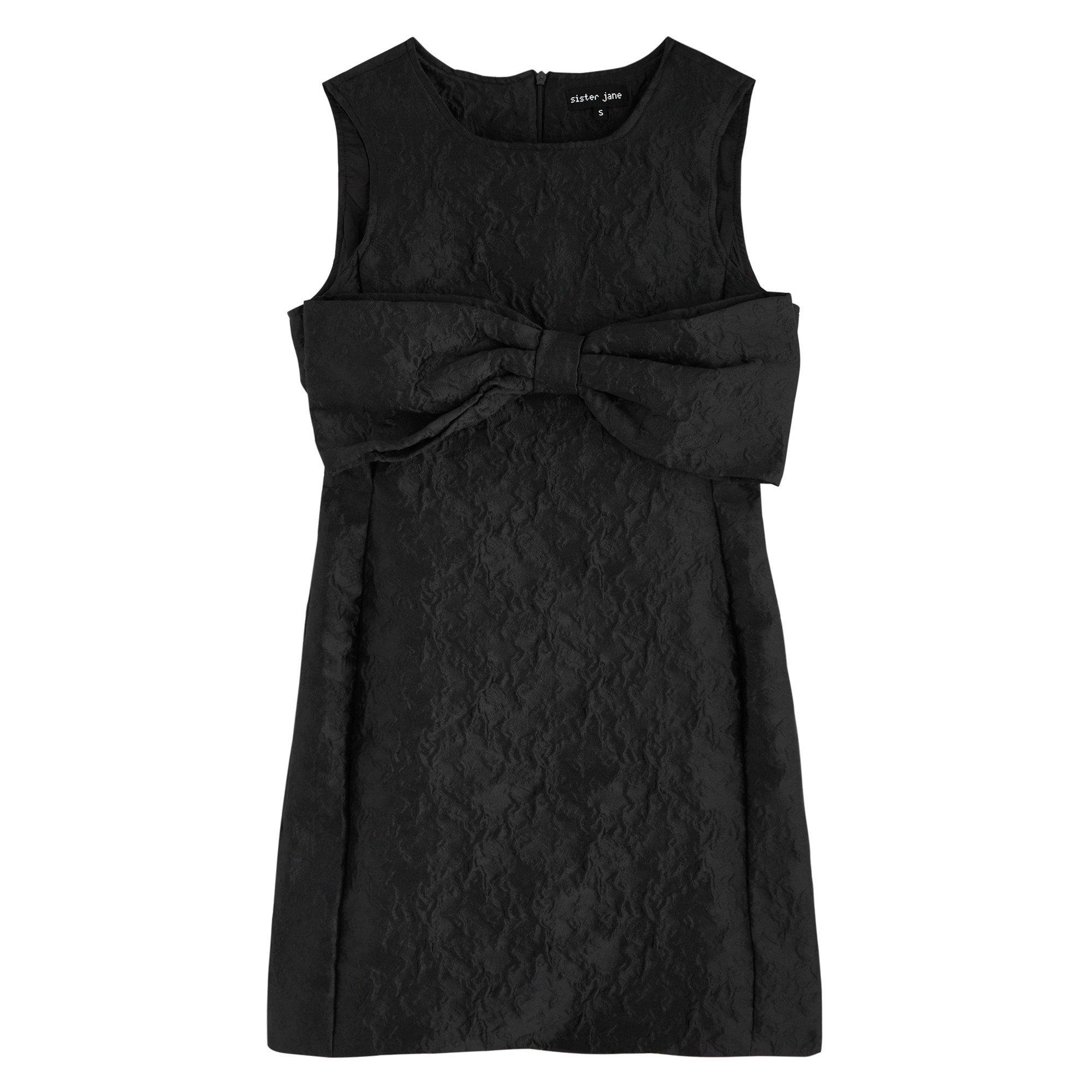 BLACK - Sister Jane - SD SLVLESS JACQUARD BOW MINI