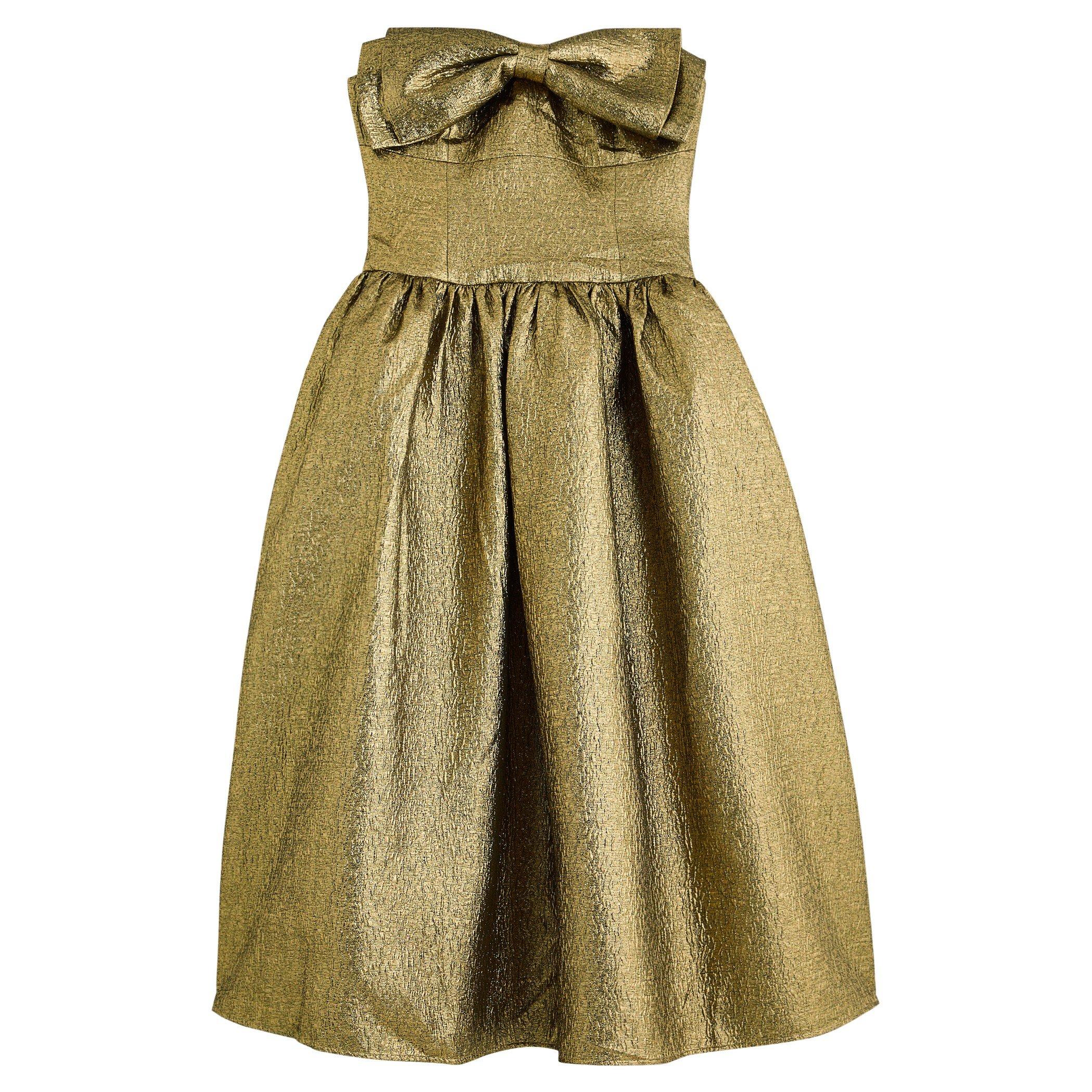 GOLD - Self Portrait - LD GOLD METALLIC JACQUARD MIDI