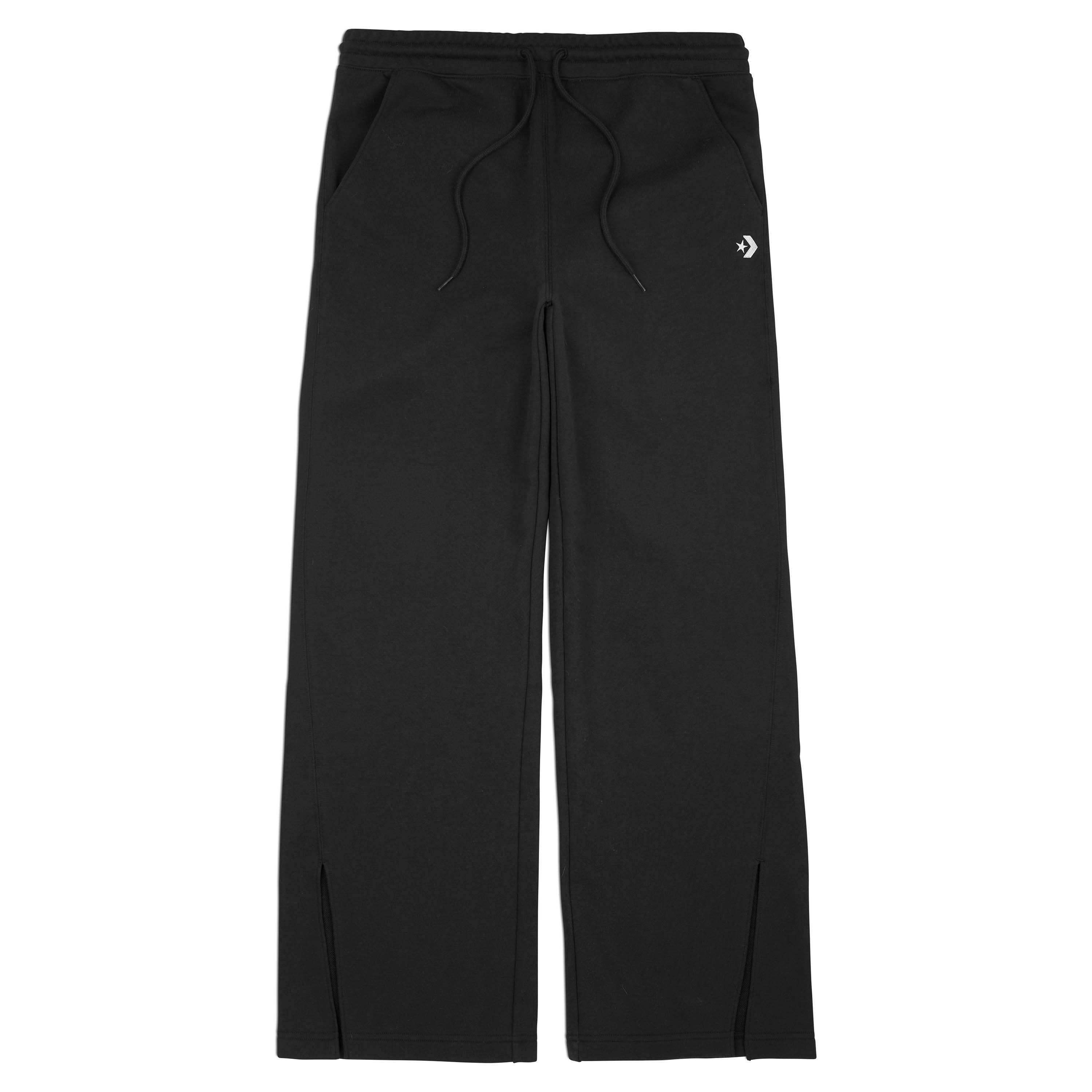 Black - Converse - Women's Open Hem Fleece Joggers - 5