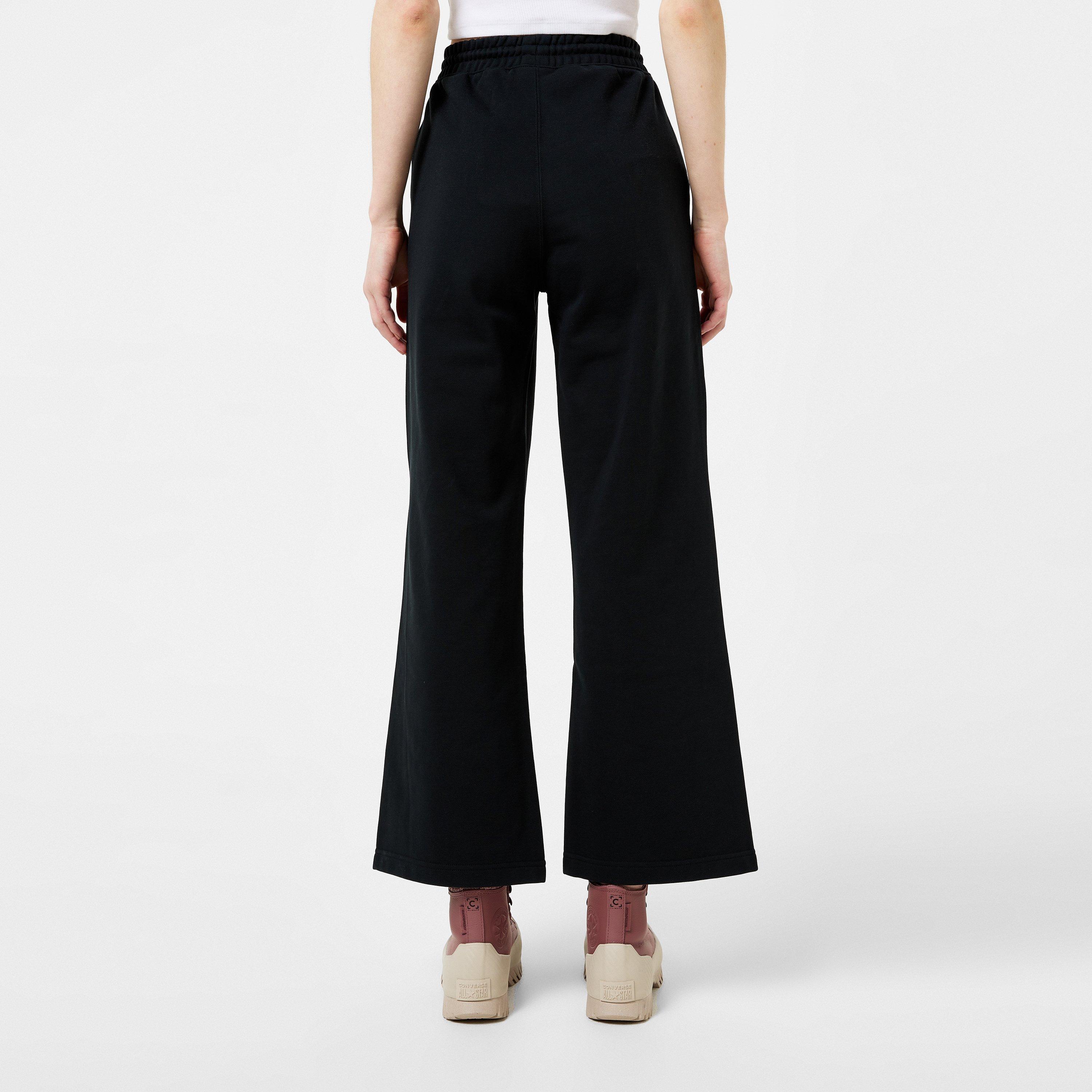 Black - Converse - Women's Open Hem Fleece Joggers - 3
