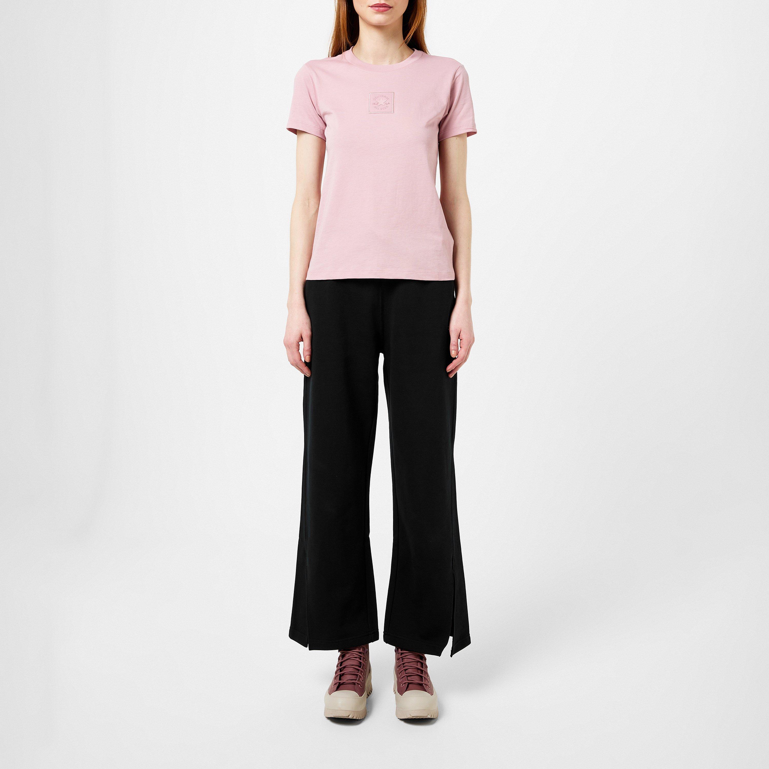 Black - Converse - Women's Open Hem Fleece Joggers - 4