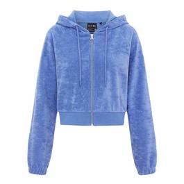 Nicce NICCE Womens Viste Cropped Zip Through Hood - Iris Blue