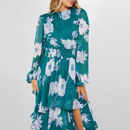 I Saw It First ISAWITFIRST Floral Ruched Bust Midaxi Dress