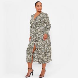 I Saw It First ISAWITFIRST Floral Wrap Belted Midaxi Dress