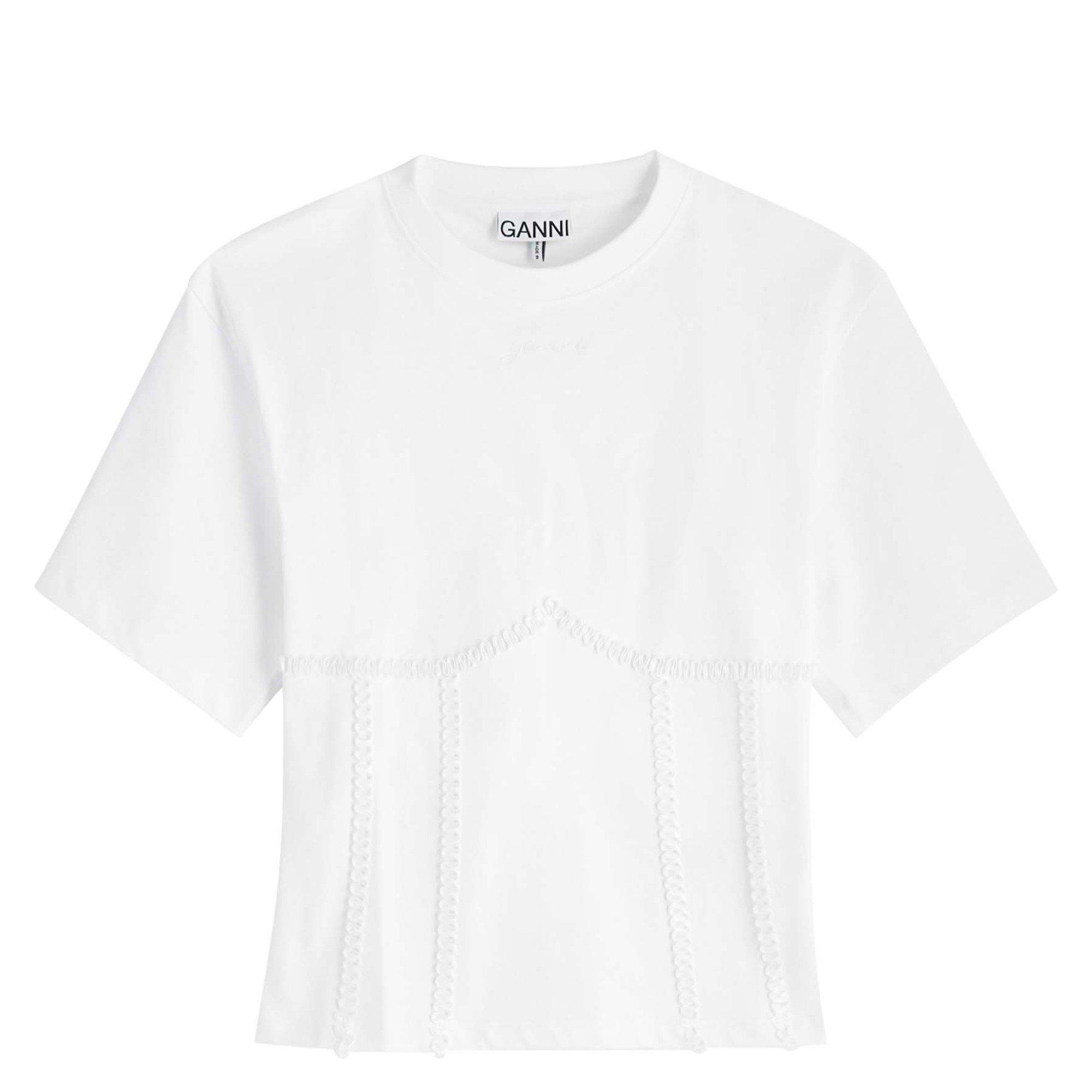 WHITE - Ganni - TS Heavy Cotton Tie Back Waist