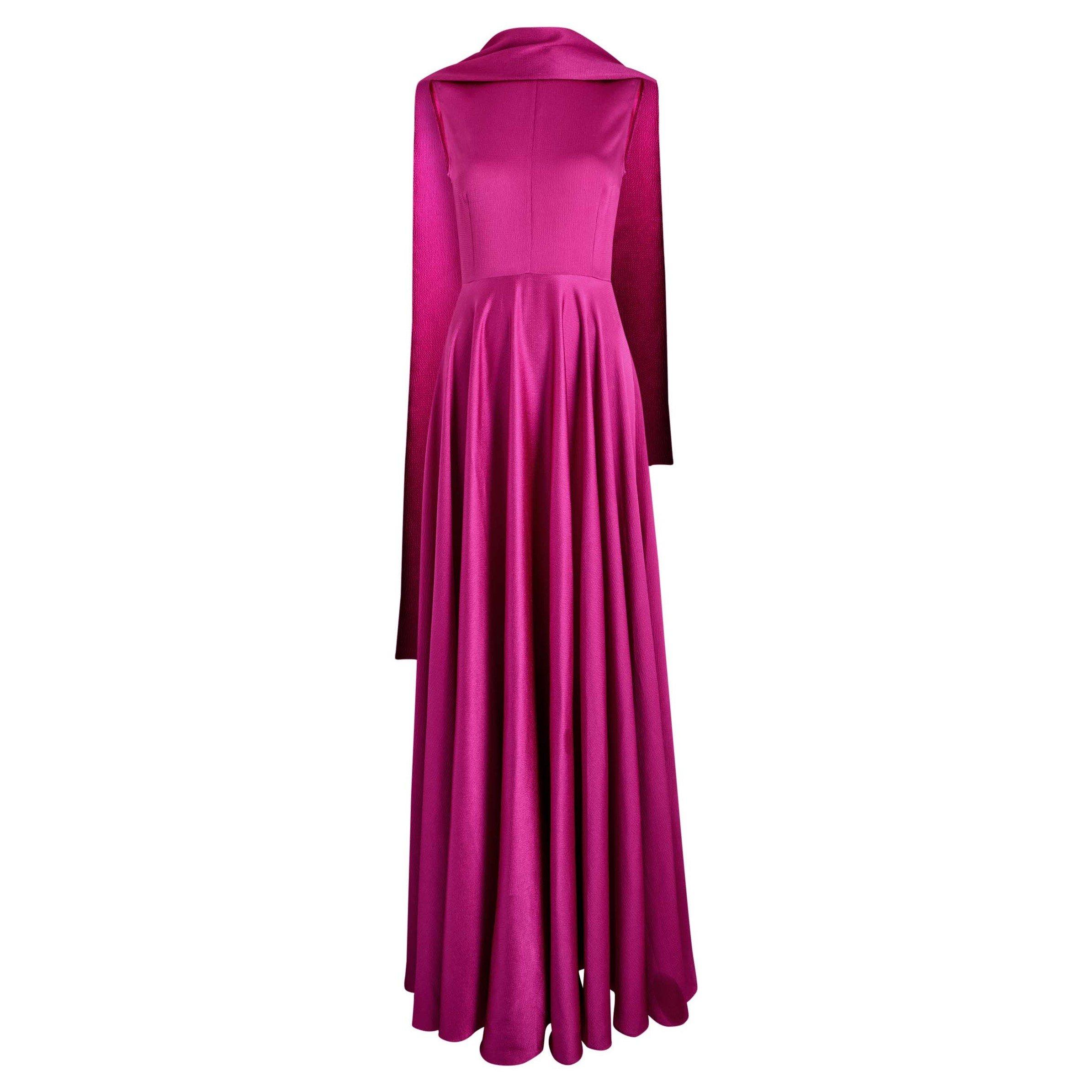 DARK PINK - Solace London - LD SL EMELIA SHAWL SATIN DRS