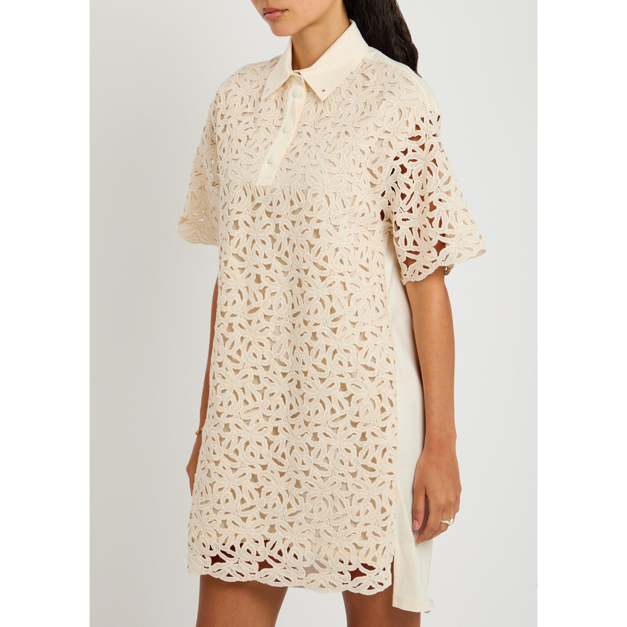 IVORY - Moncler - Women's Cotton Relaxed-Fit Shirt Dress - 2