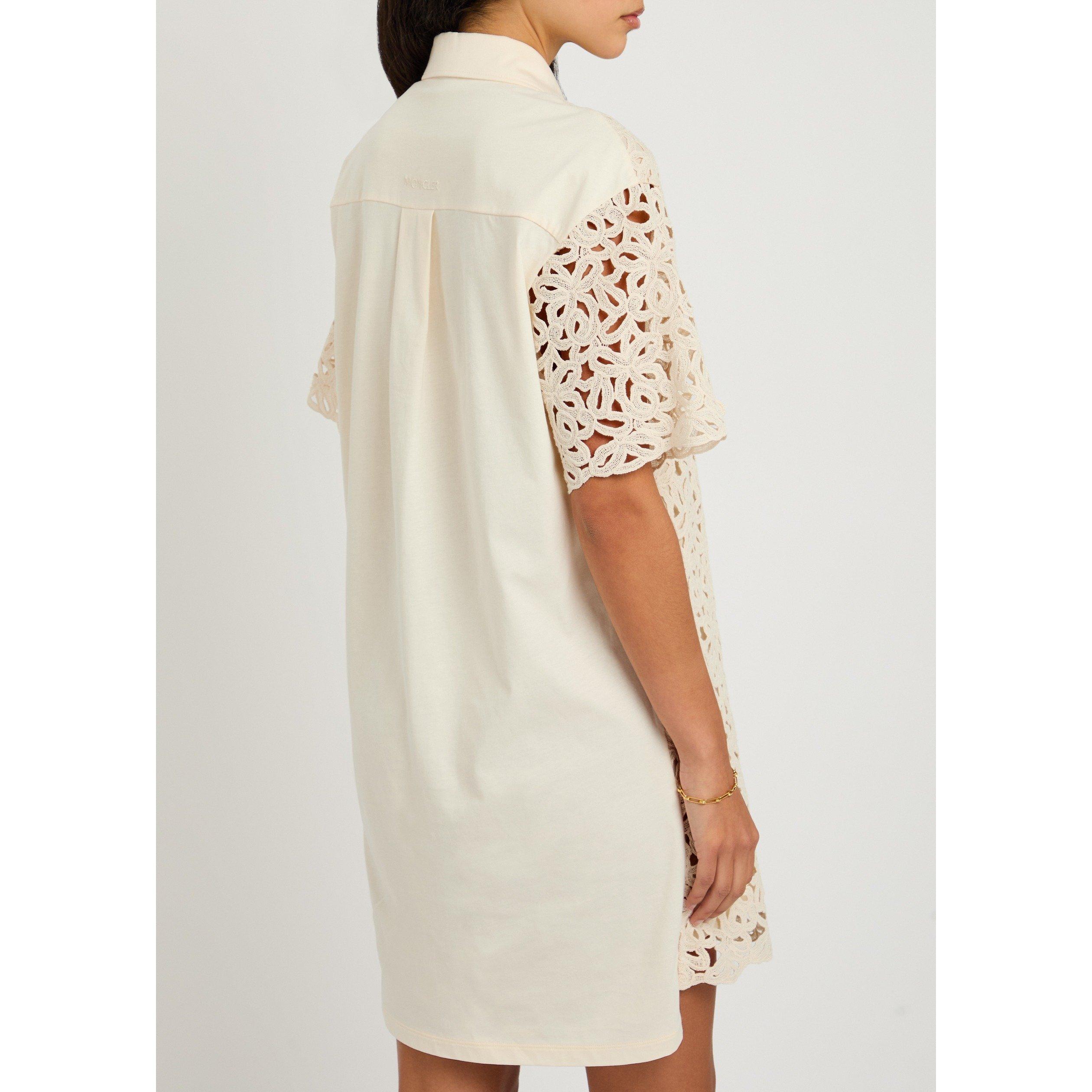 IVORY - Moncler - Women's Cotton Relaxed-Fit Shirt Dress - 3