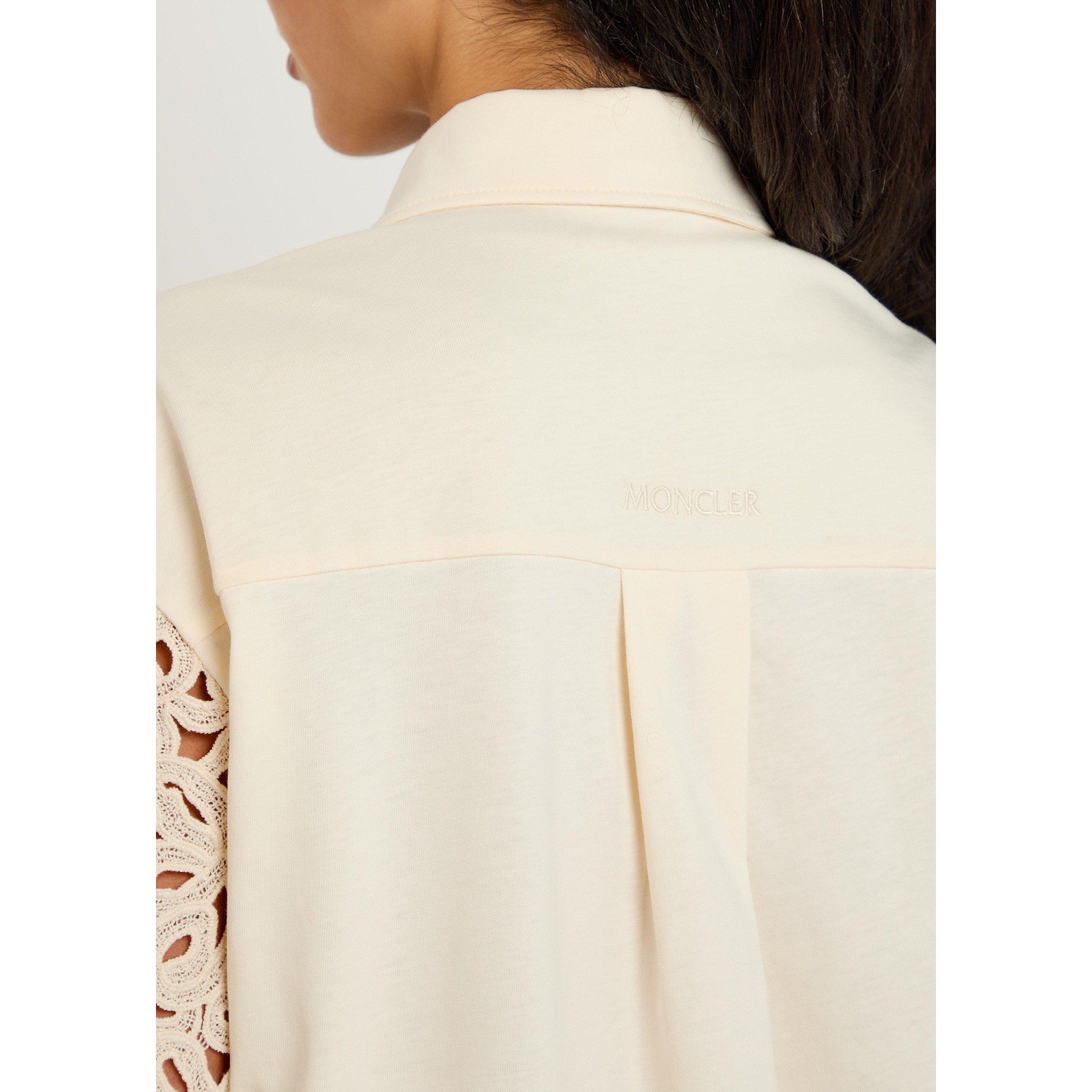 IVORY - Moncler - Women's Cotton Relaxed-Fit Shirt Dress - 4