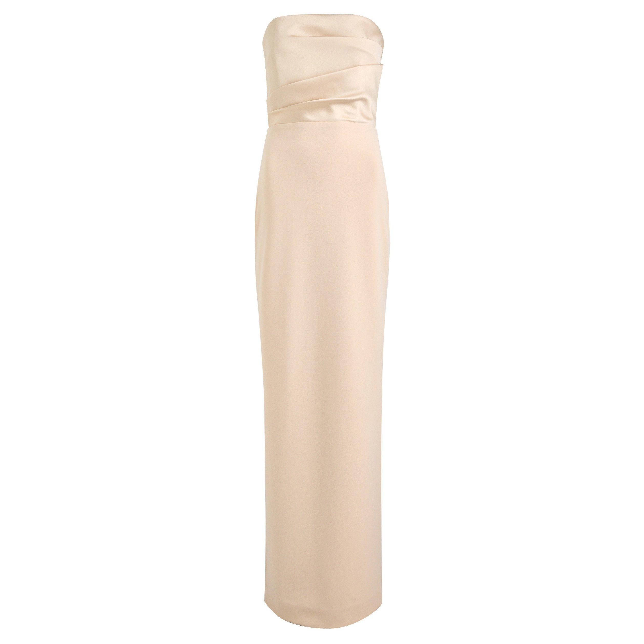 CREAM - Solace London - LD STRPS AFRA SATIN TOP MAXI