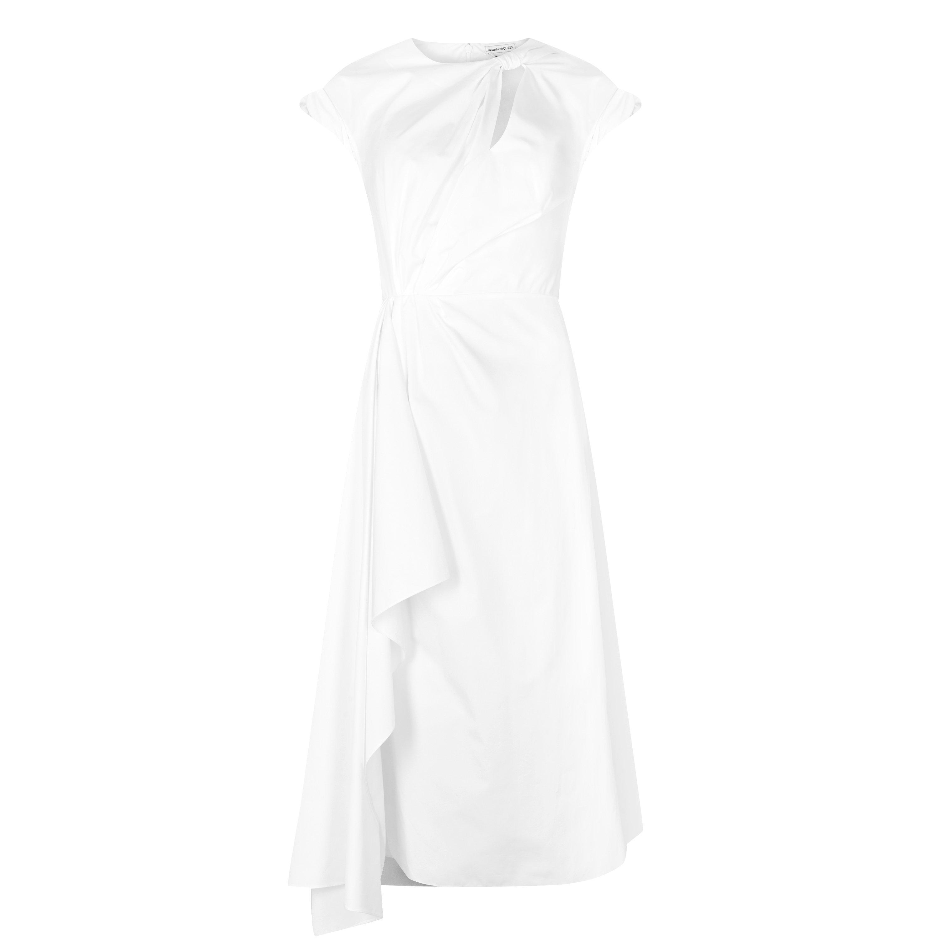 Optical White - Alexander McQueen - Knot Midi Dress - 4