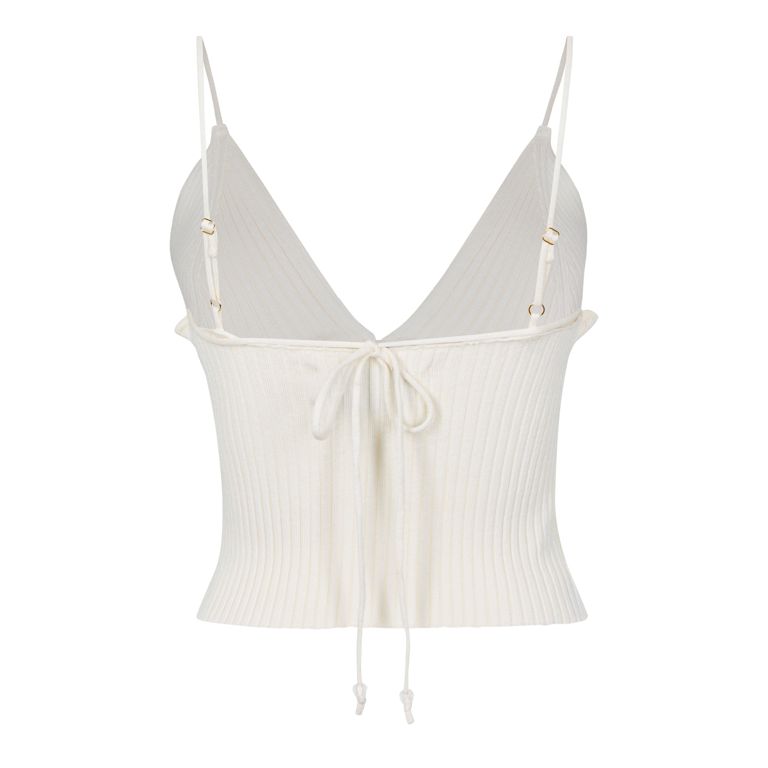 Marble - House Of Sunny - Women's Lace-Up Crochet Cami Knitted Top - 6