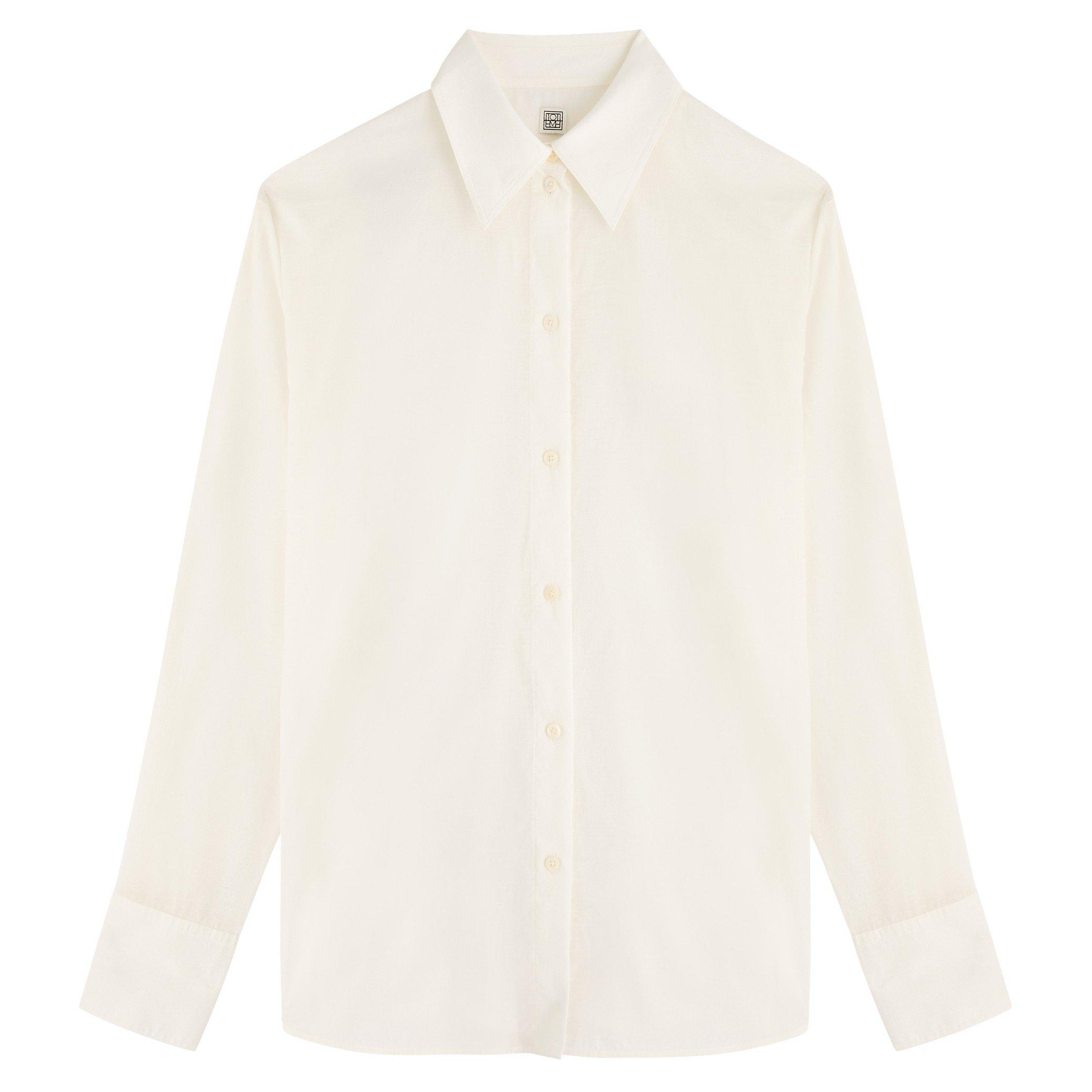 OFF WHITE - Toteme - KIMONO-SLEEVE COTTON SHIRT