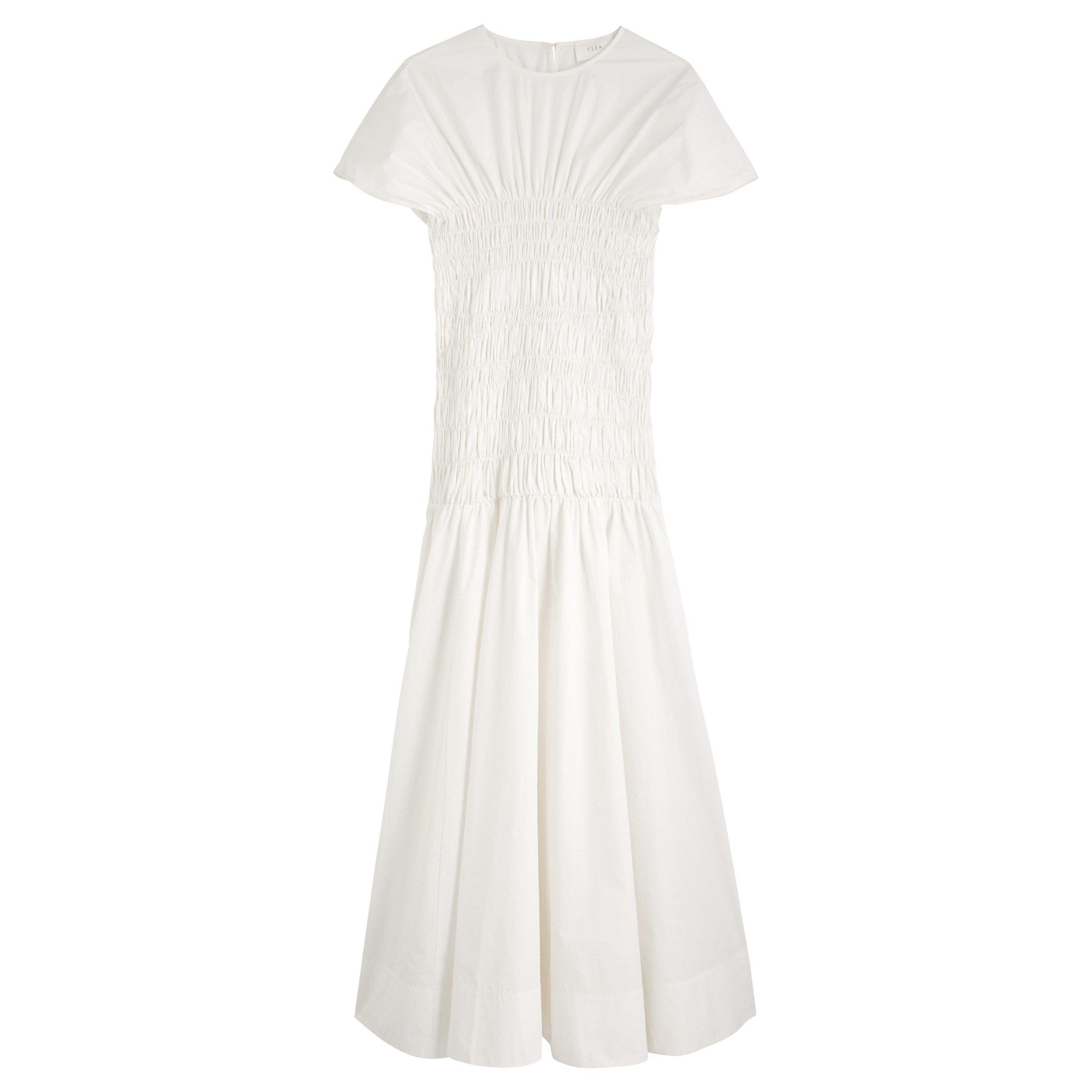 WHITE - Clea - PIERA MIDI DRESS