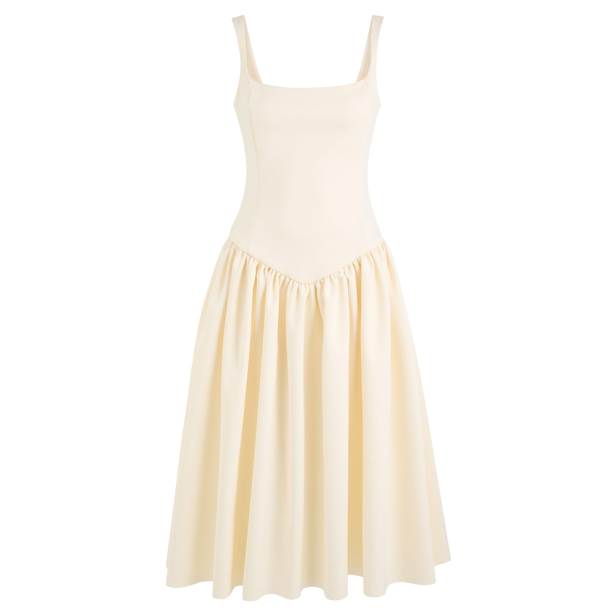 IVORY - De La Vali - LD LOLA  MIDI DRESS
