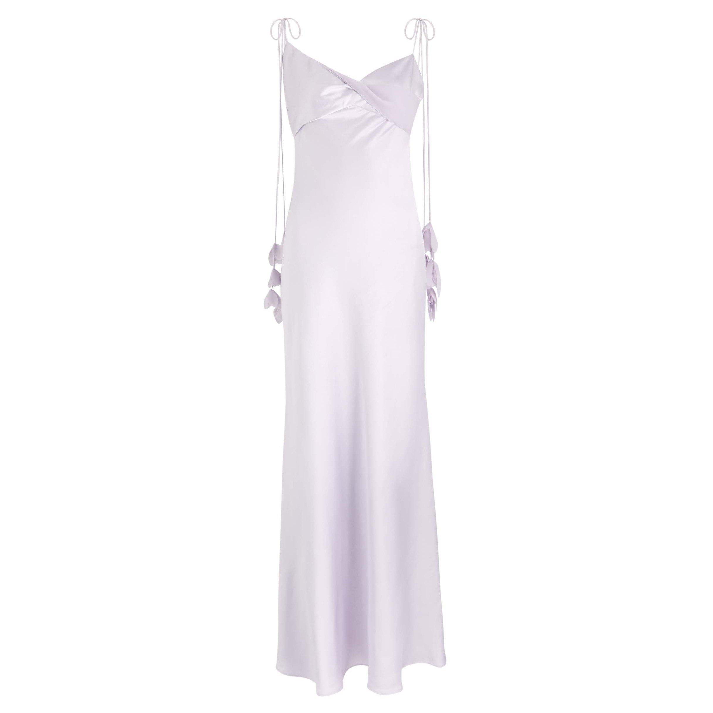 LILAC - Self Portrait - LD SATIN FLOWER MAXI DRESS