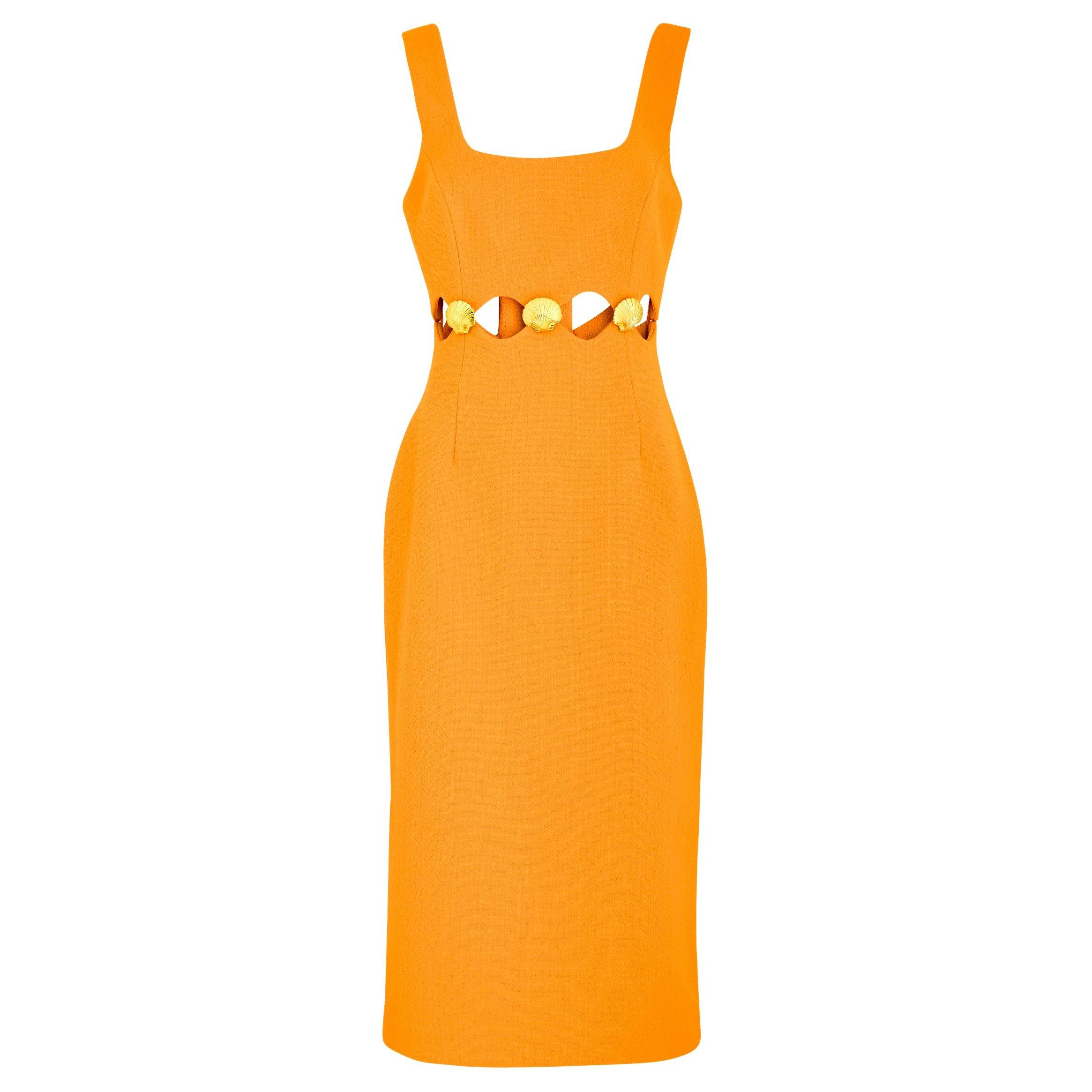 BRIGHT ORANGE - Rebecca Vallance - MIDI DRESS