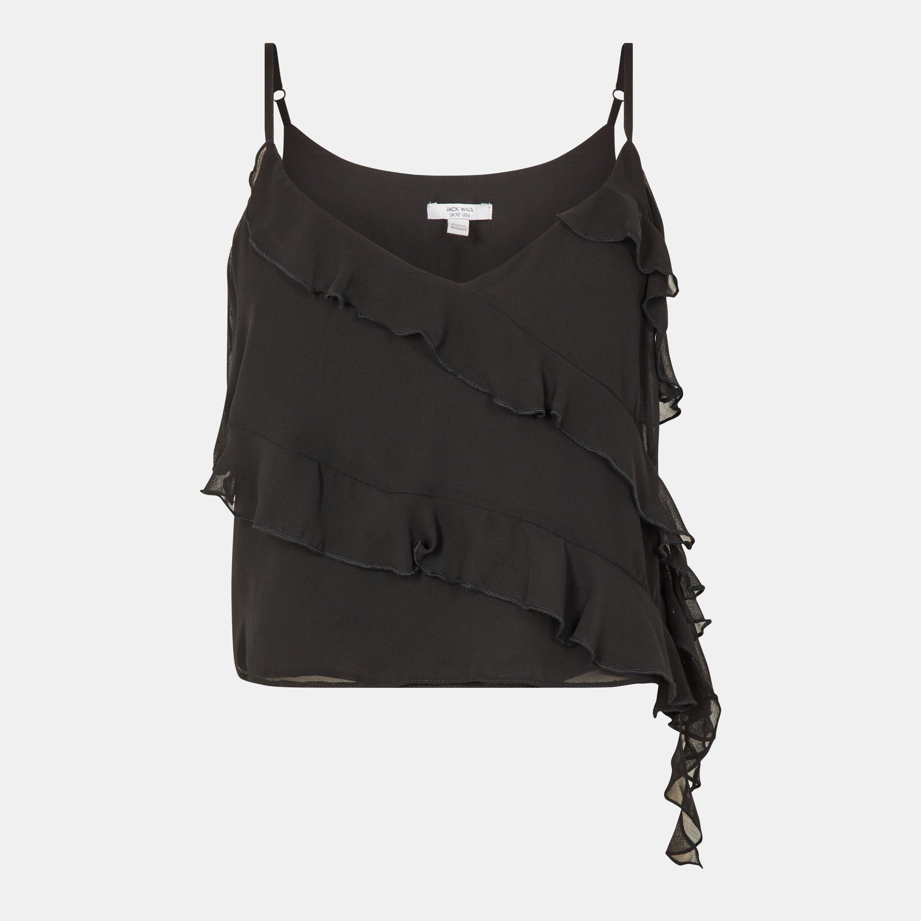 Black - Jack Wills - Frill Cami Top - 1