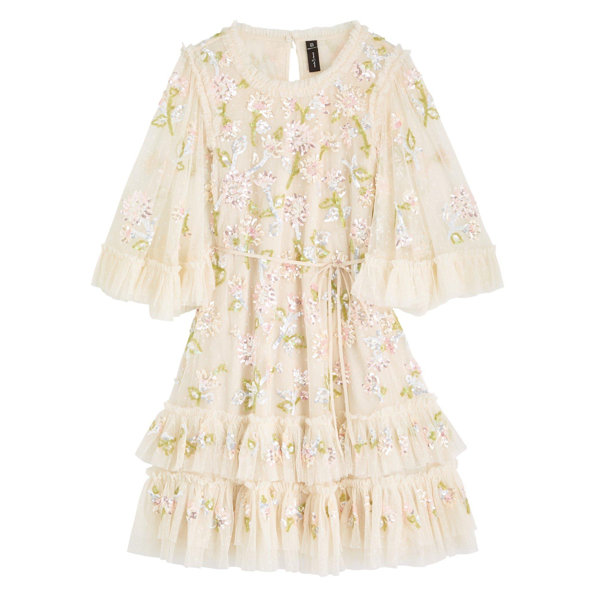 CREAM AND OTHER - Needle and Thread - SD SS GLOSS MINI DRESS