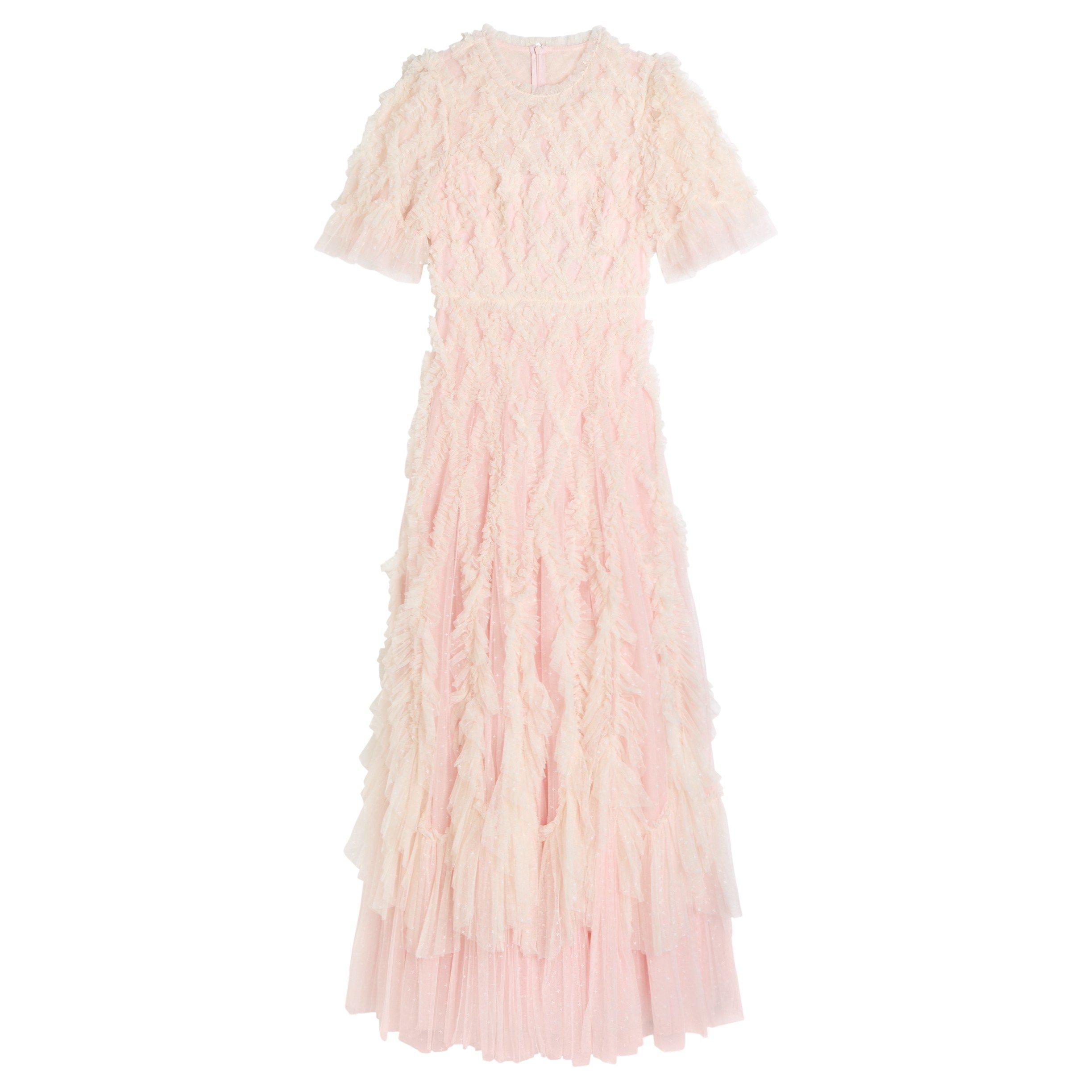 PINK AND WHITE - Needle and Thread - LD SS RD NK ROSELLA GOWN