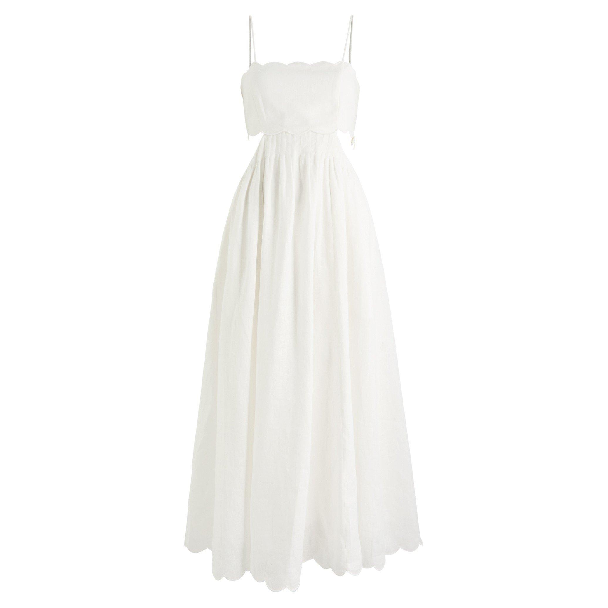 IVORY - Zimmermann - RHIANNON SCALLOP MIDI DRESS