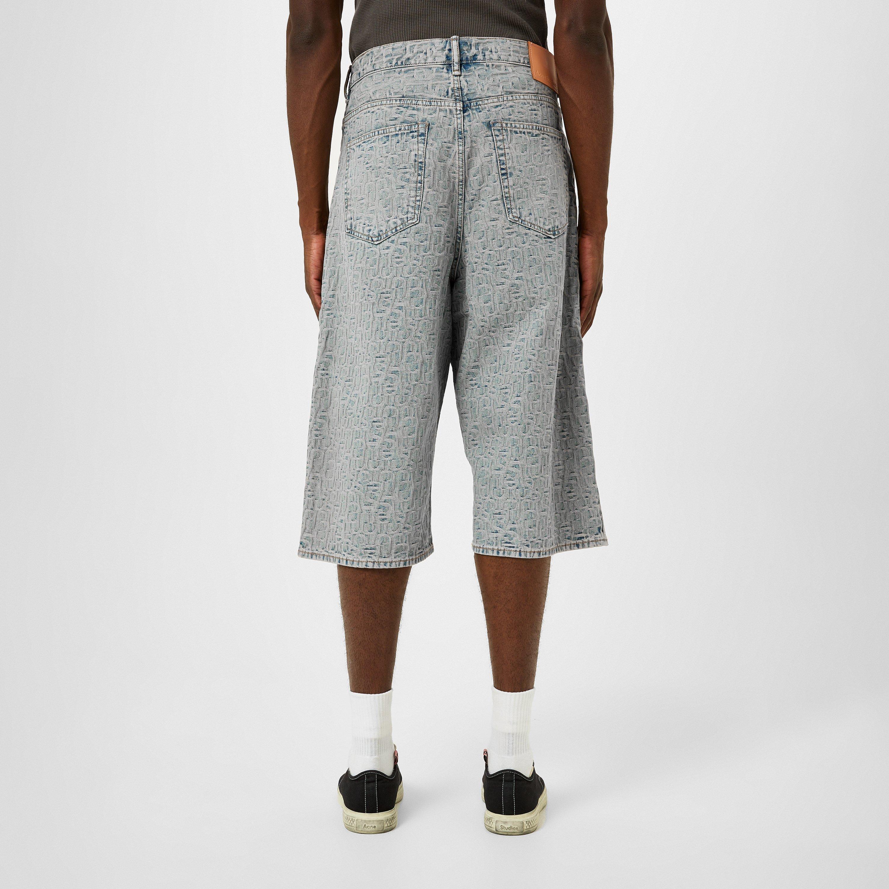 Blue/Beige - Acne Studios - Monogram Shorts - 3