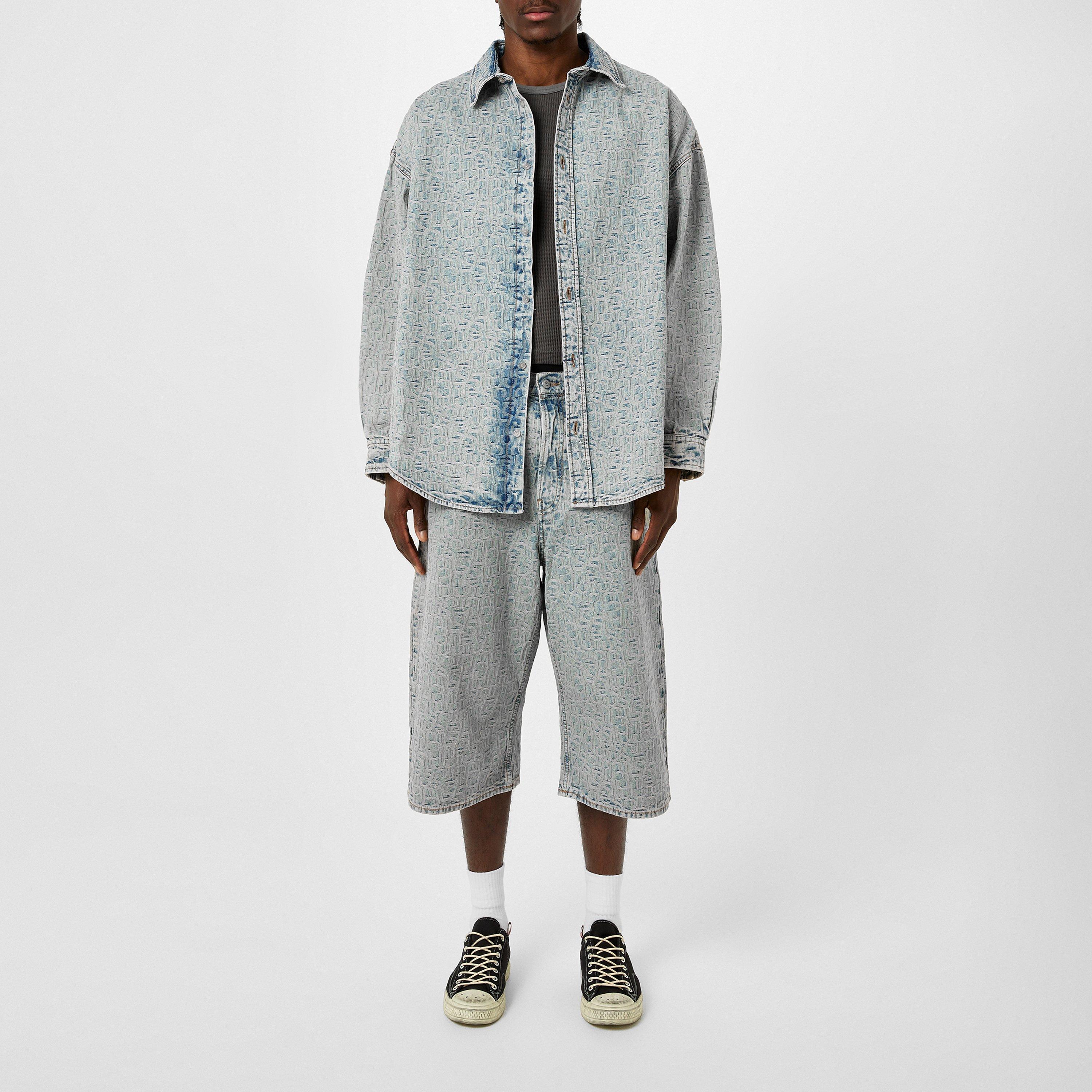 Blue/Beige - Acne Studios - Monogram Shorts - 4