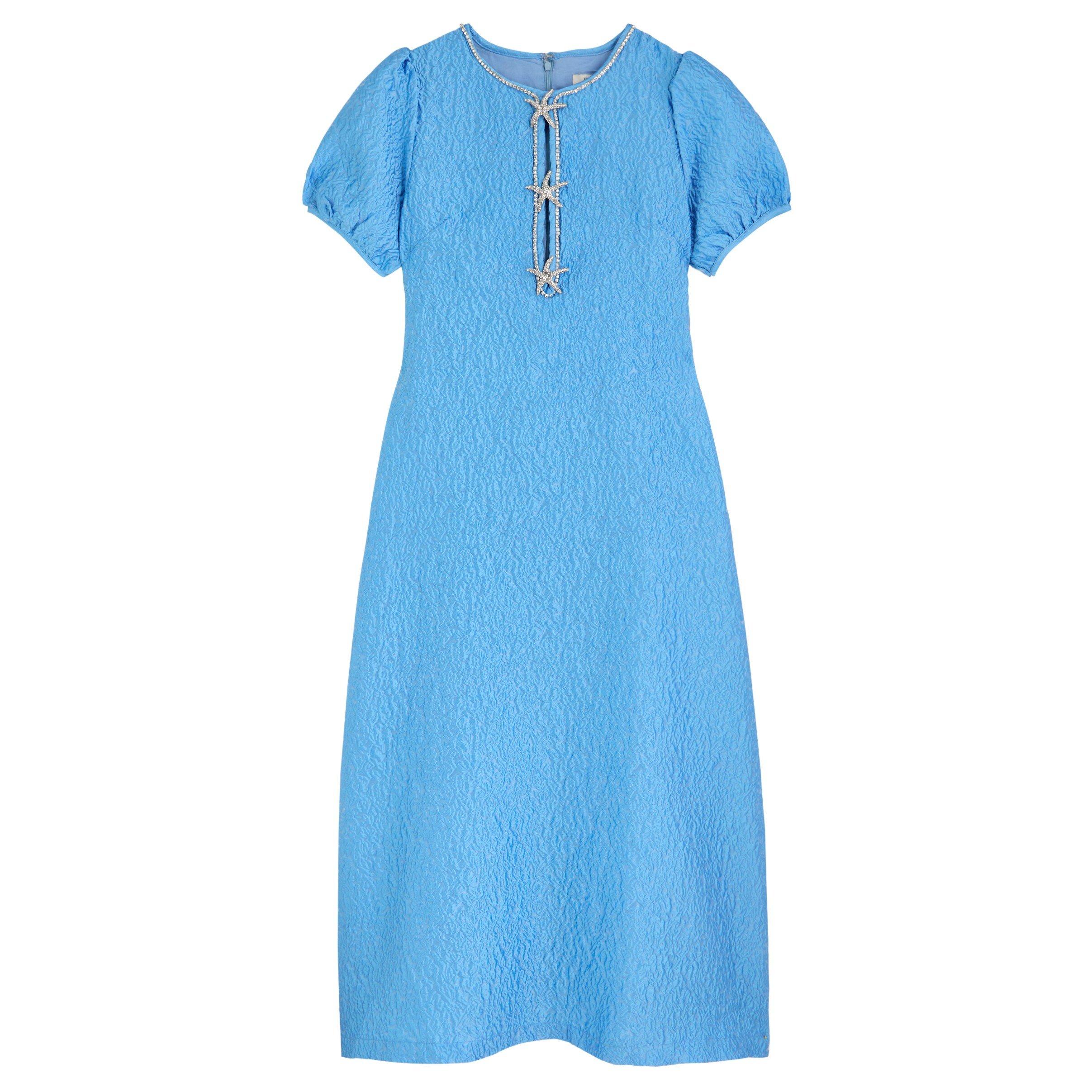 BLUE - Sister Jane - LD Reef Jacquard Midi Dress