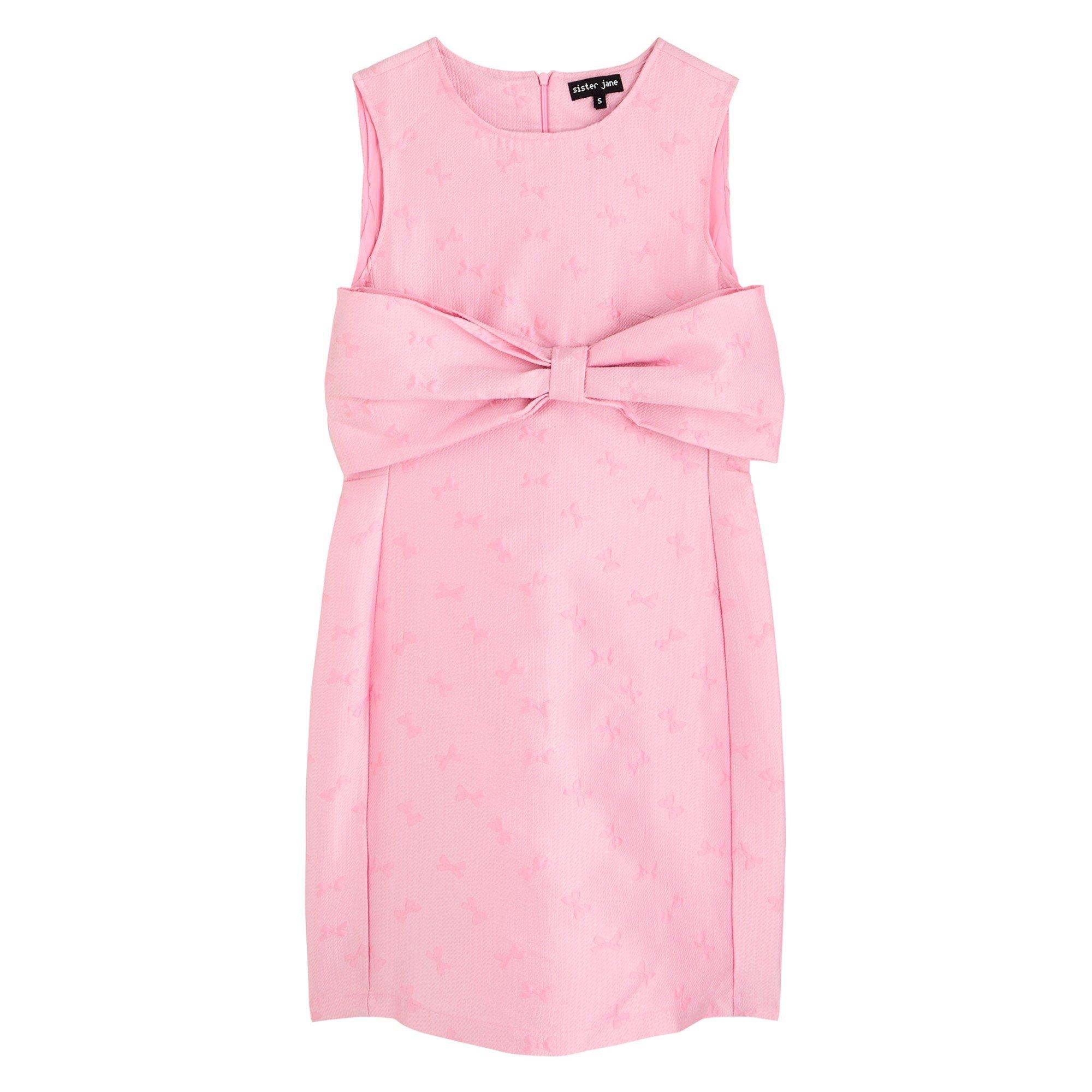 PINK - Sister Jane - SD Gali Bow Jacquard Mini Dres