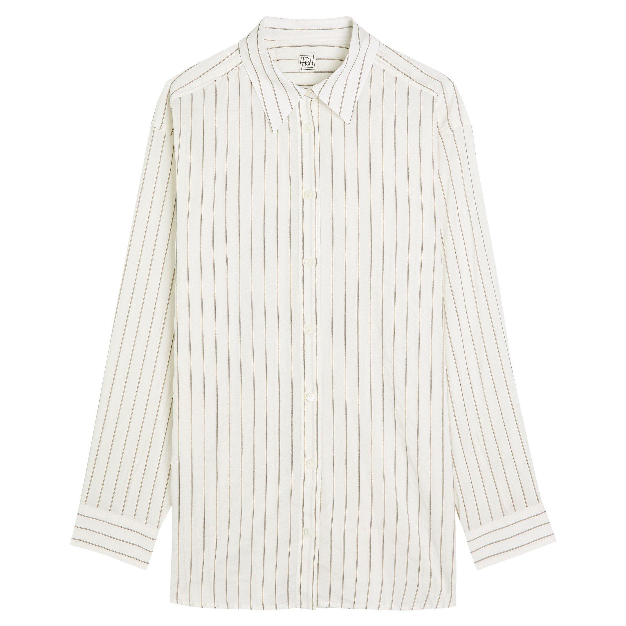 WHITE - Toteme - CLASSIC STRIPE SHIRT